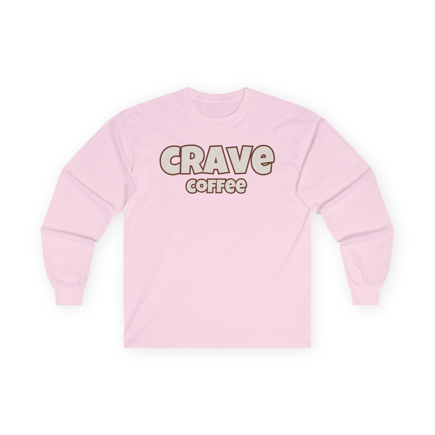 CRAVE COFFEE Comfy Cotton Long Sleeve Tee