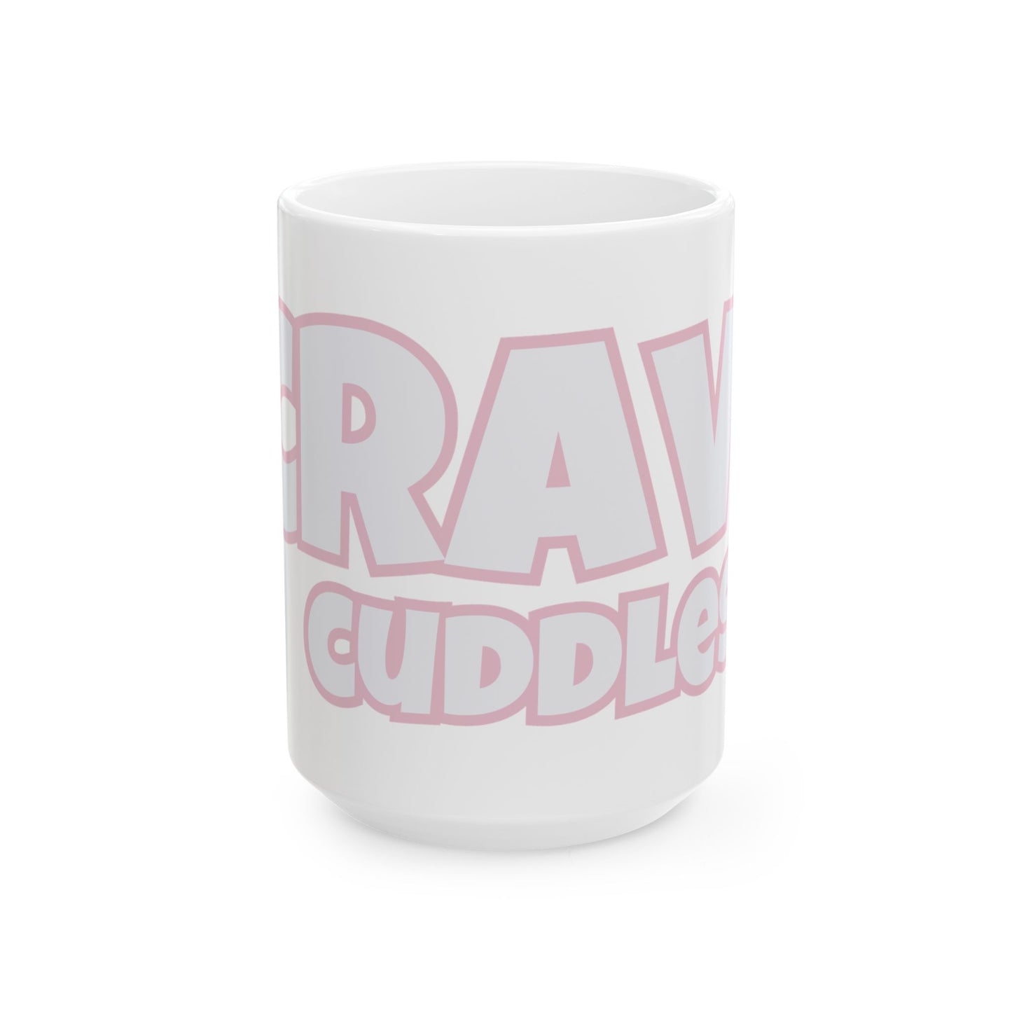 CRAVE CUDDLES The Natalie Coffee Mug White/Pink (15oz)