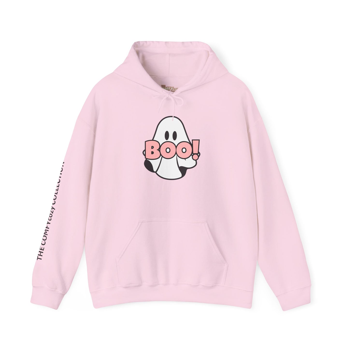BOO! in Pink COMFYcozy Heavy Blend™ Hooded Sweatshirt