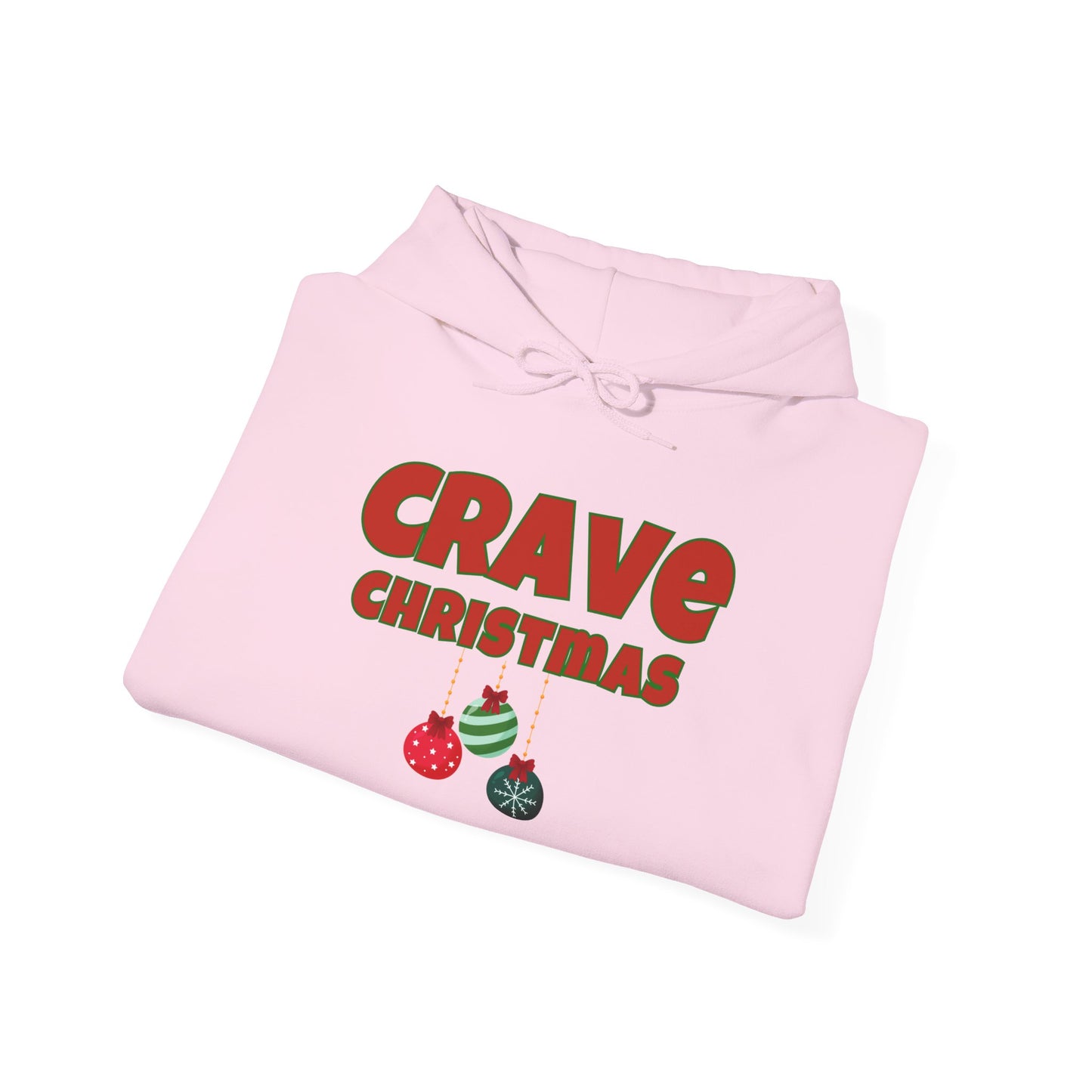 CRAVE CHRISTMAS BALLS COMFYcozy Heavy Blend™ Hooded Sweatshirt