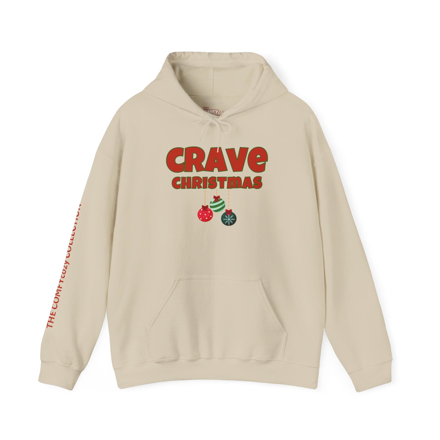 CRAVE CHRISTMAS BALLS COMFYcozy Heavy Blend™ Hooded Sweatshirt