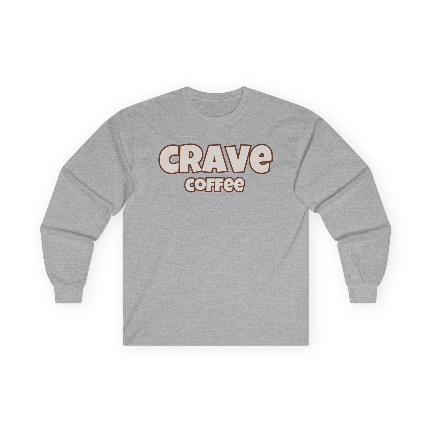 CRAVE COFFEE Comfy Cotton Long Sleeve Tee