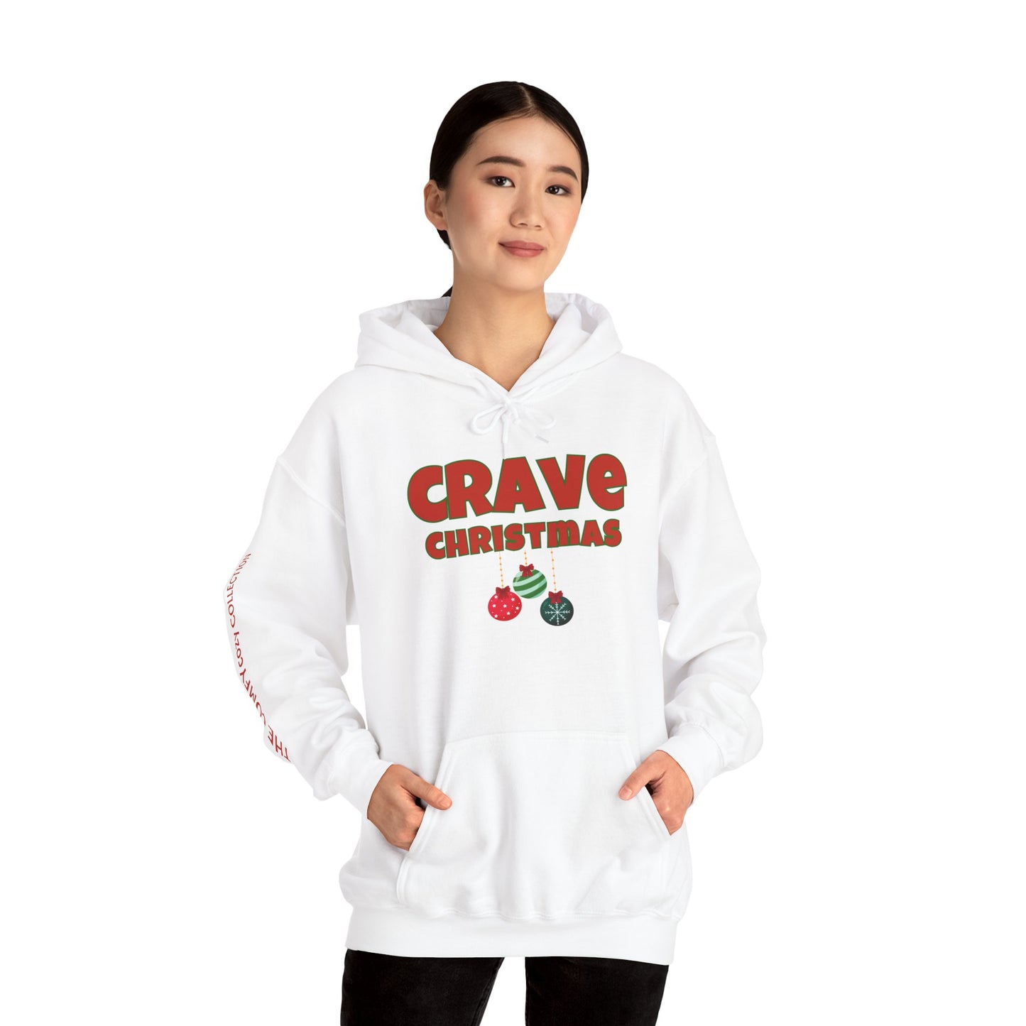 CRAVE CHRISTMAS BALLS COMFYcozy Heavy Blend™ Hooded Sweatshirt