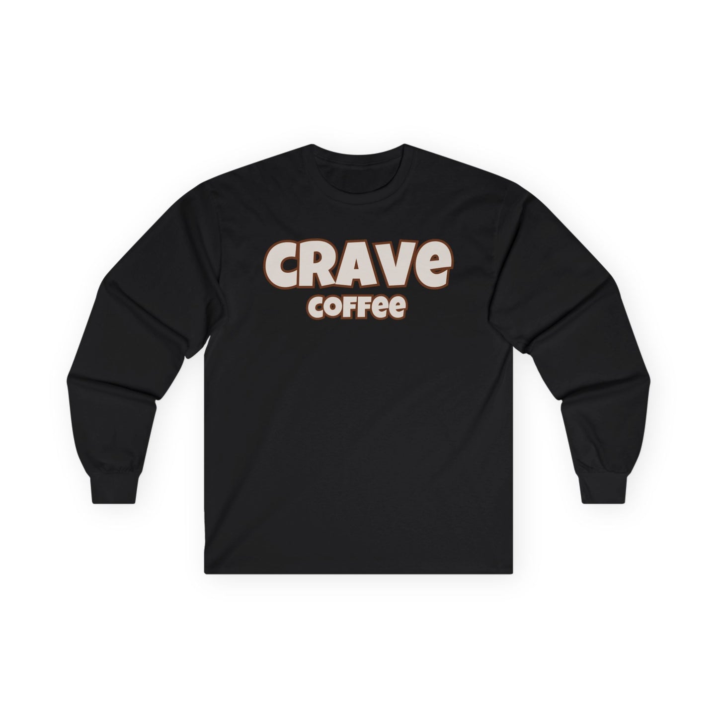 CRAVE COFFEE Comfy Cotton Long Sleeve Tee