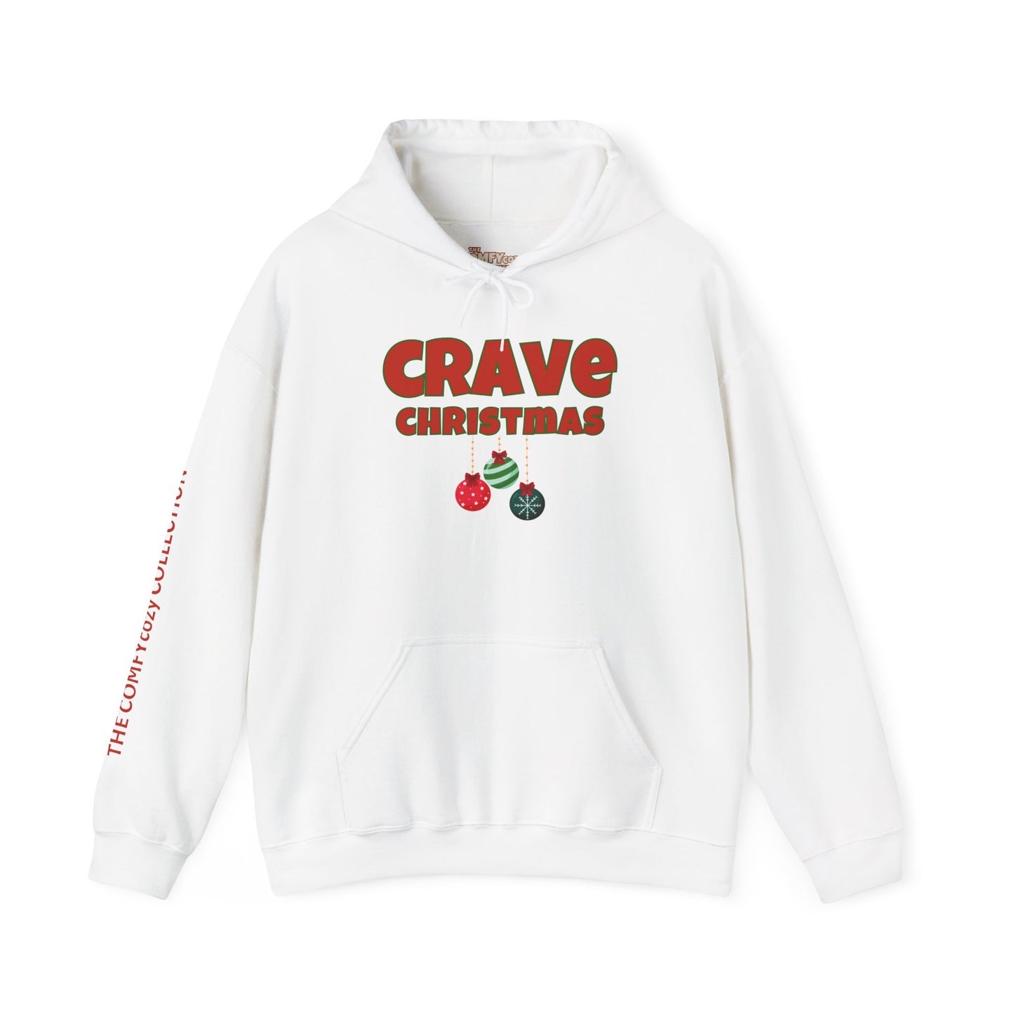 CRAVE CHRISTMAS BALLS COMFYcozy Heavy Blend™ Hooded Sweatshirt