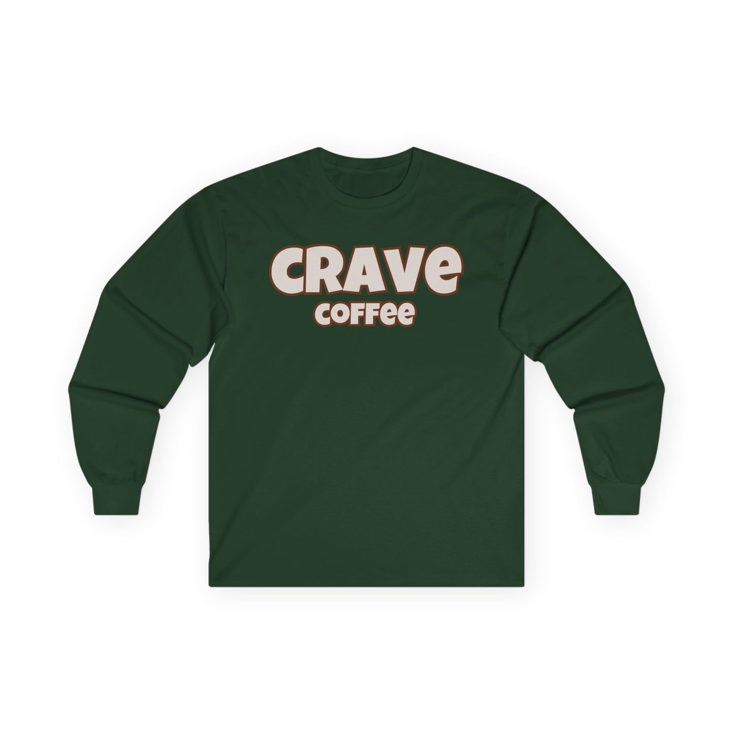 CRAVE COFFEE Comfy Cotton Long Sleeve Tee