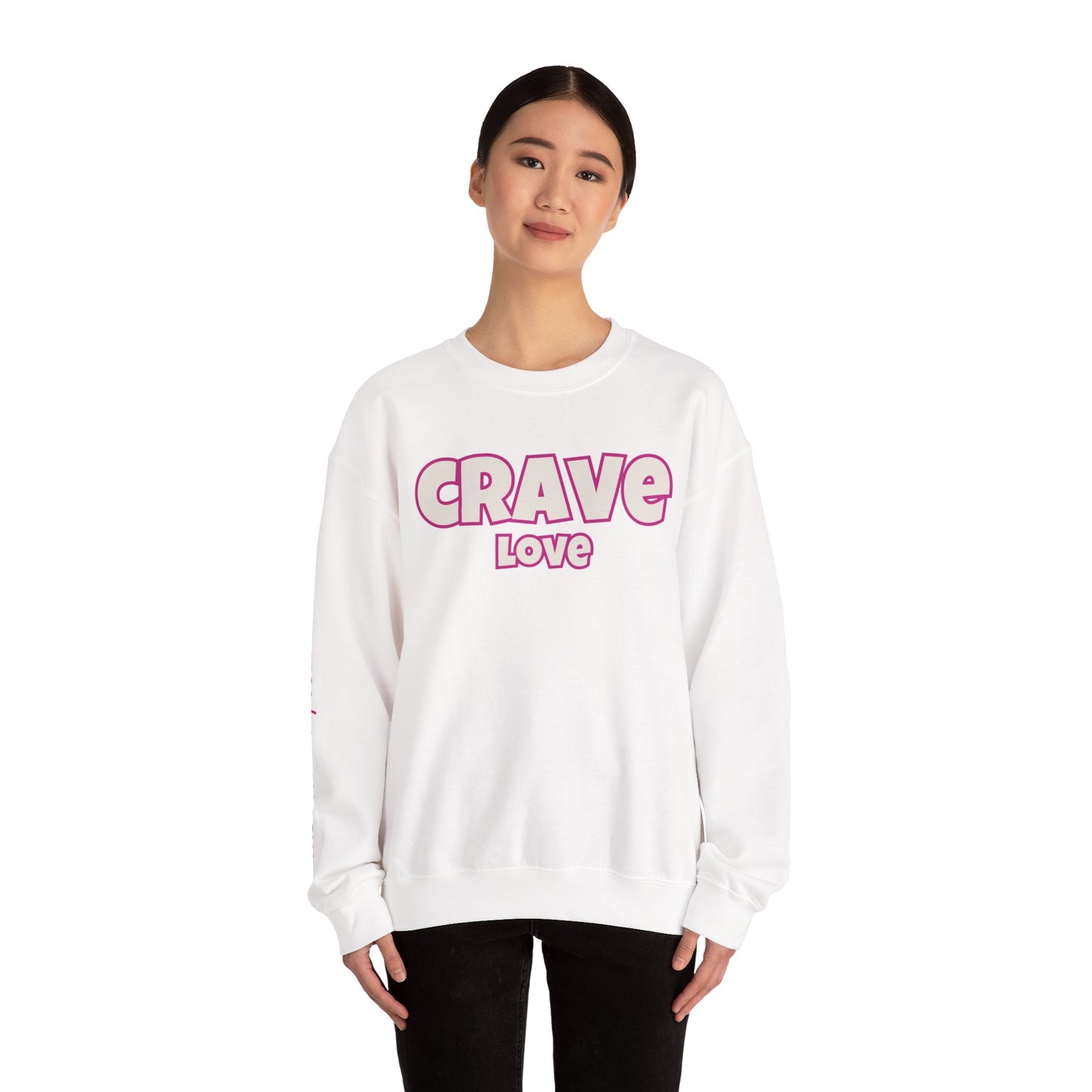 CRAVE LOVE Cozy Sweatshirt Pink