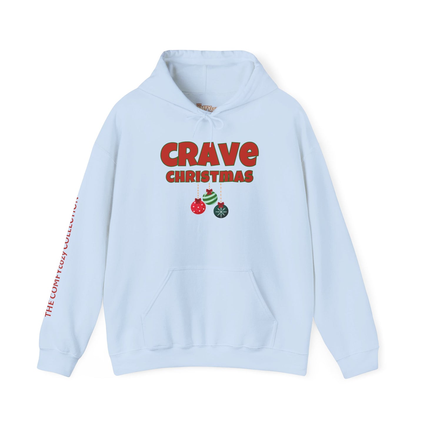 CRAVE CHRISTMAS BALLS COMFYcozy Heavy Blend™ Hooded Sweatshirt
