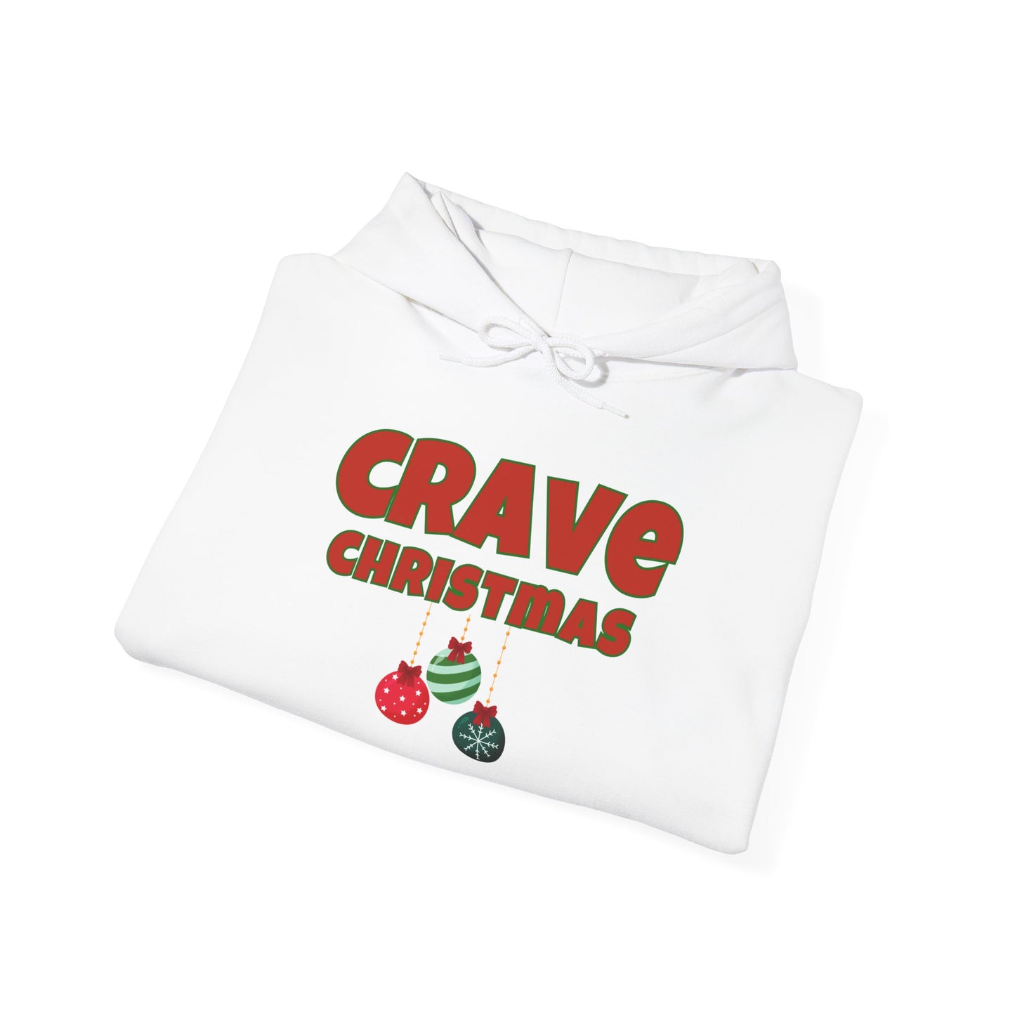 CRAVE CHRISTMAS BALLS COMFYcozy Heavy Blend™ Hooded Sweatshirt
