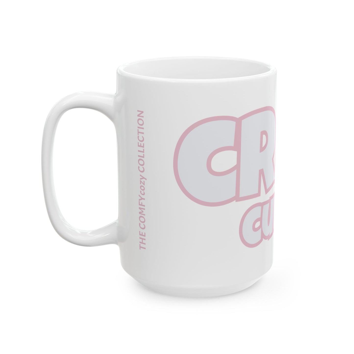 CRAVE CUDDLES The Natalie Coffee Mug White/Pink (15oz)