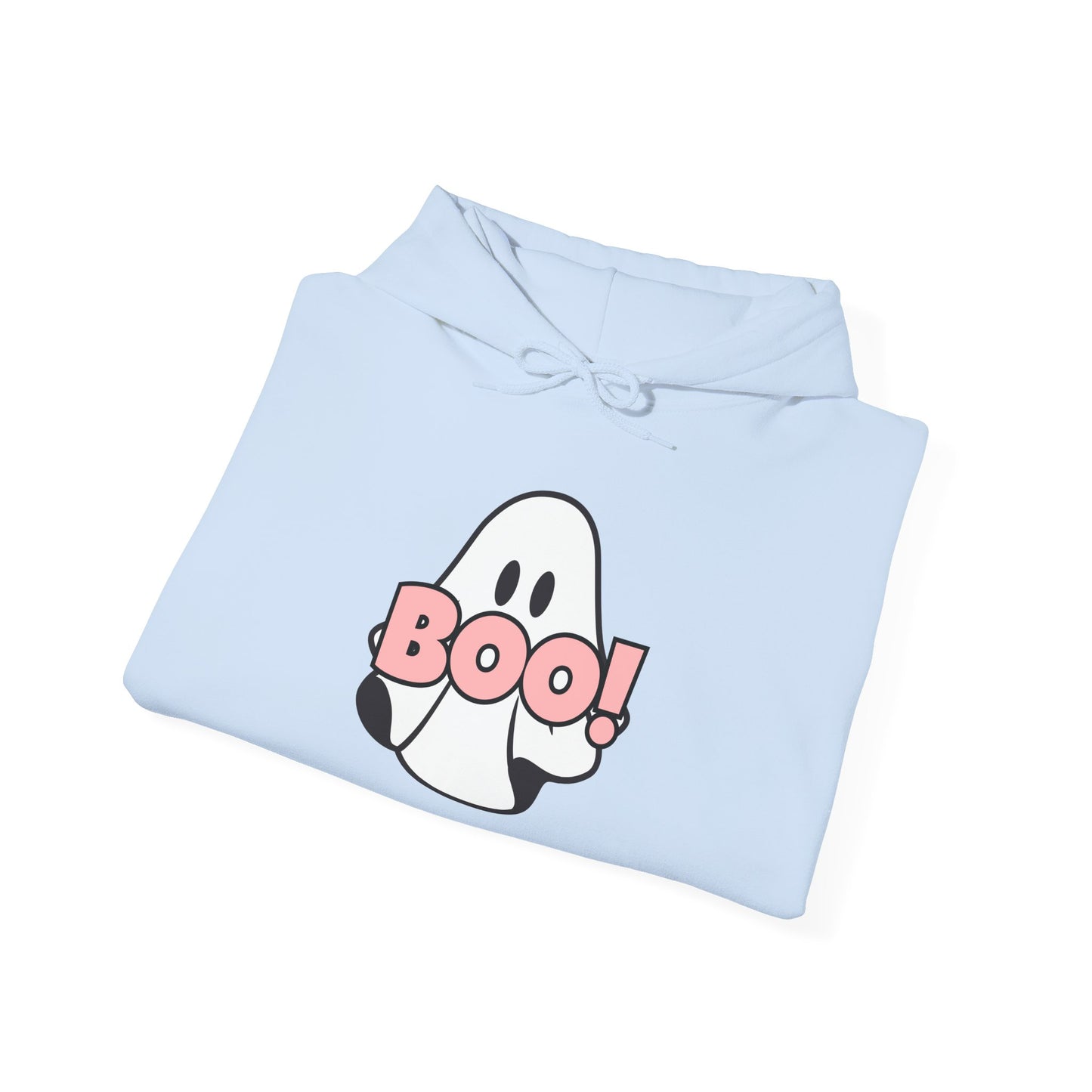 BOO! in Pink COMFYcozy Heavy Blend™ Hooded Sweatshirt