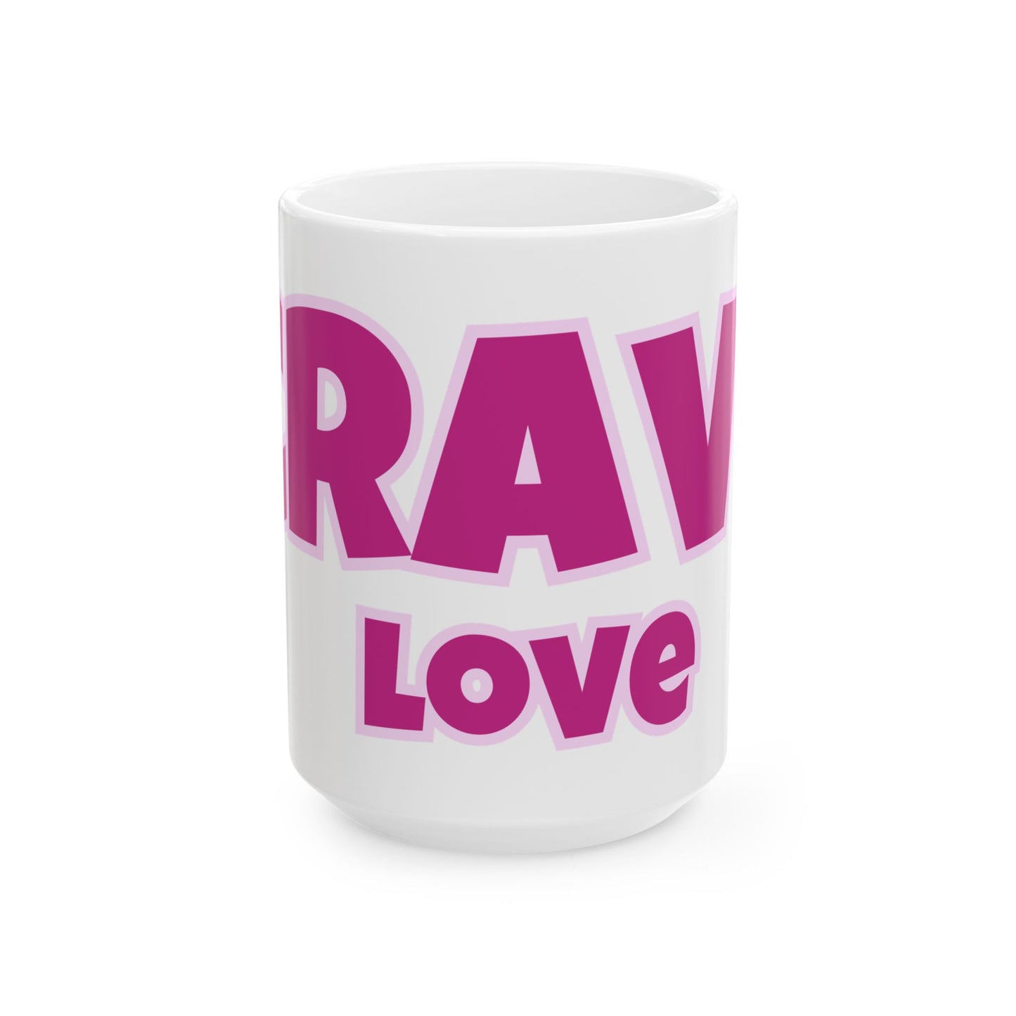 CRAVE LOVE Coffee Mug Pink (15oz)