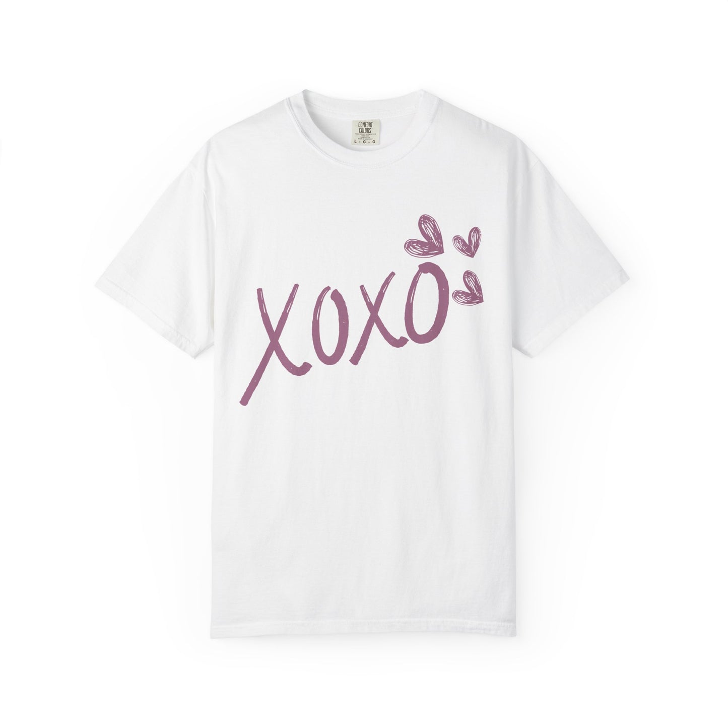 XOXO COMFYcozy Garment-Dyed T-Shirt | Unisex Love Tee for Casual Wear, Valentine's Day Gift, Cute Outfit, Cozy Style, Everyday Comfort