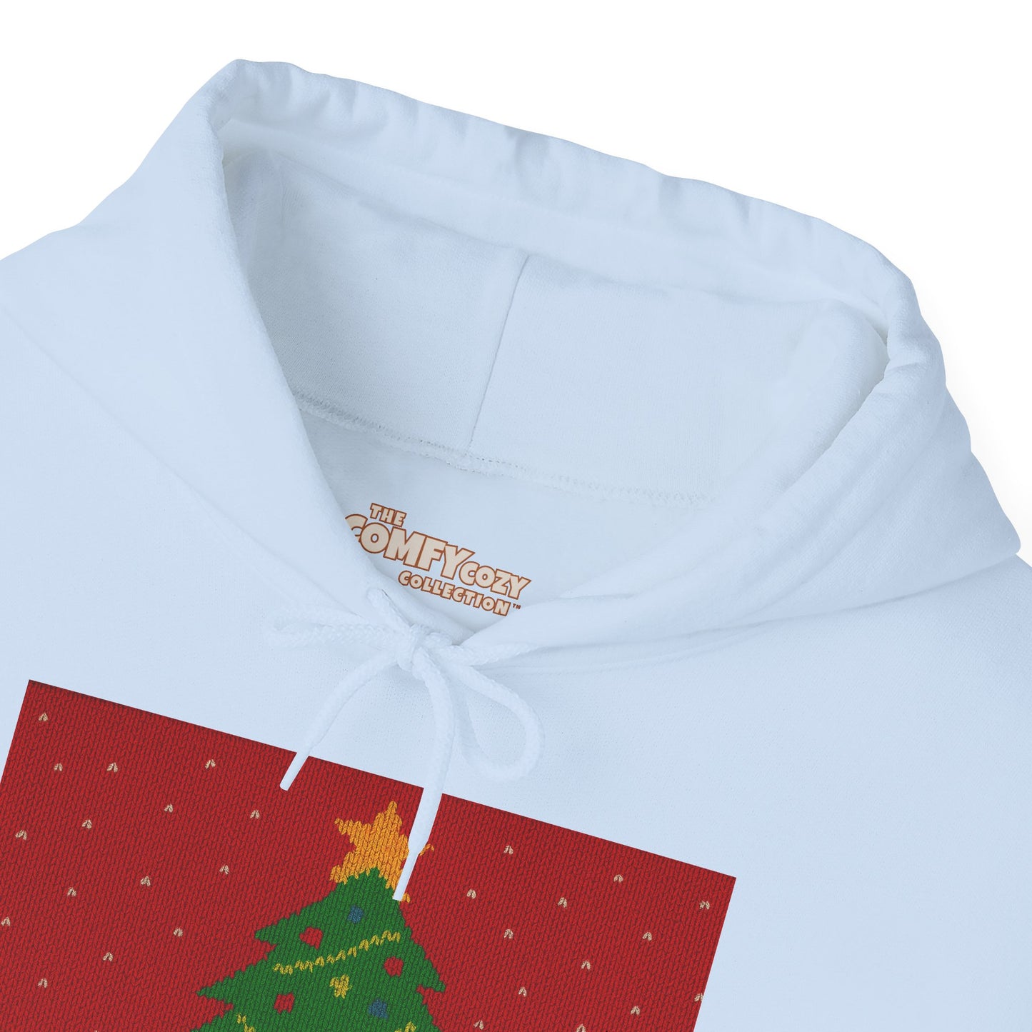 Ugly Christmas Sweater Look in a  COMFYcozy Heavy Blend™ Hooded Sweatshirt