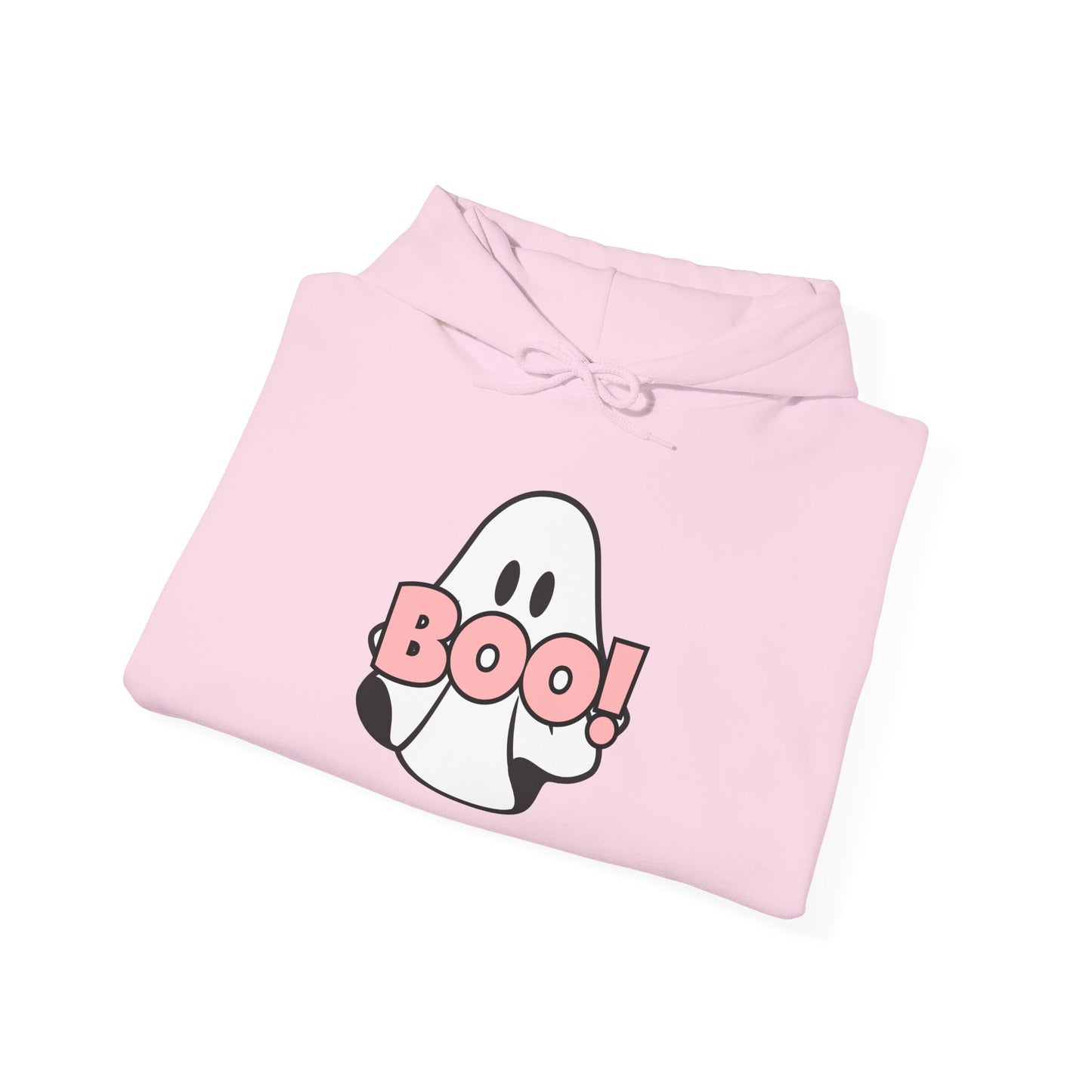 BOO! in Pink COMFYcozy Heavy Blend™ Hooded Sweatshirt