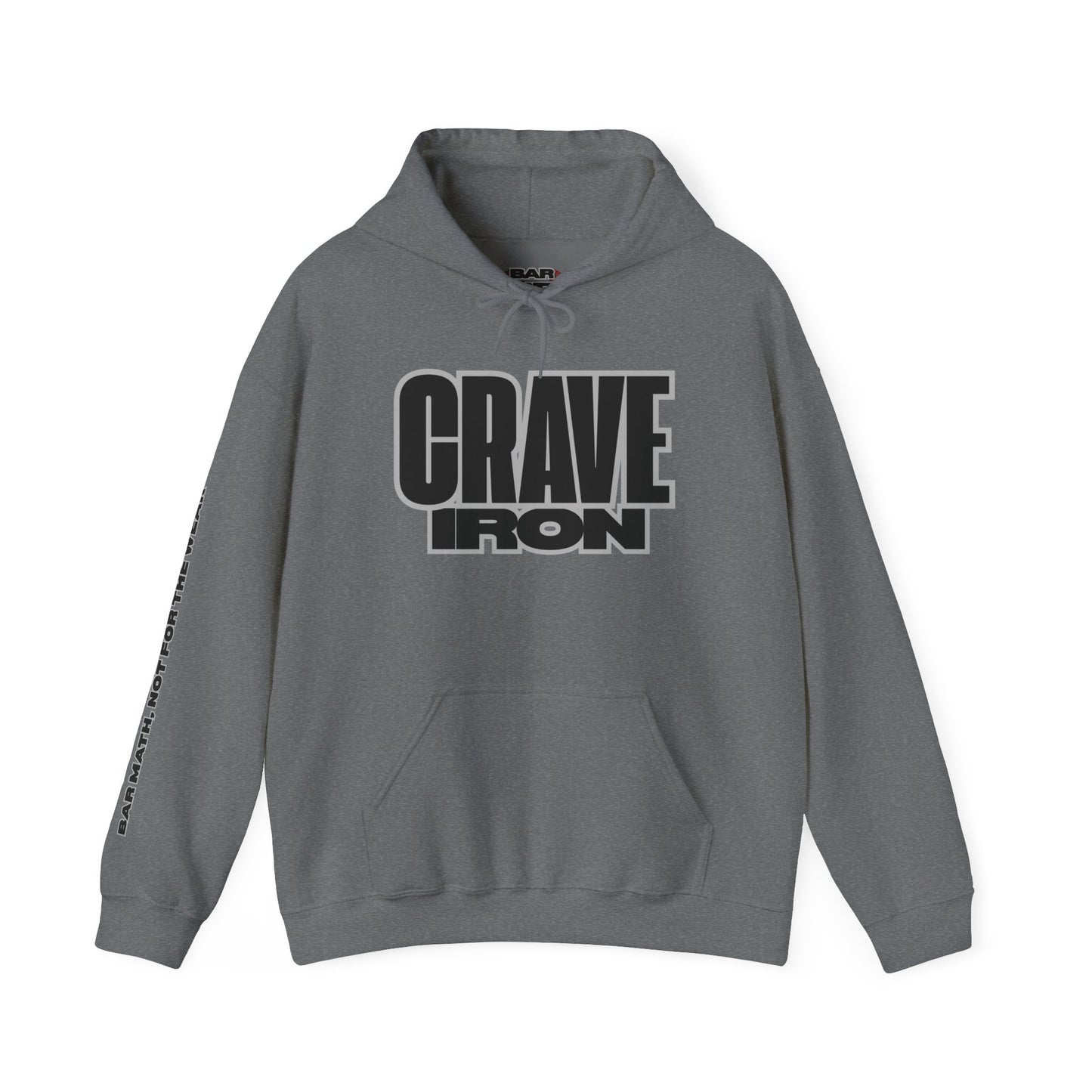 CRAVE IRON, BAR MATH Heavy Blend™ Hoodie Sweatshirt