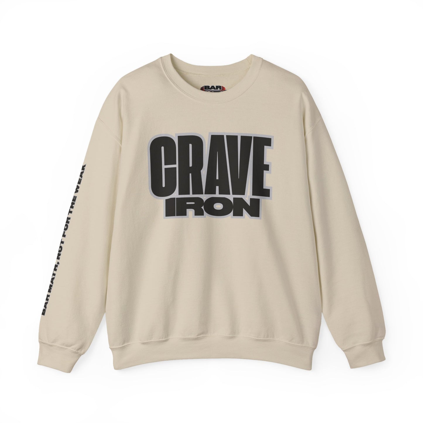 CRAVE IRON, BAR MATH Crewneck Sweatshirt
