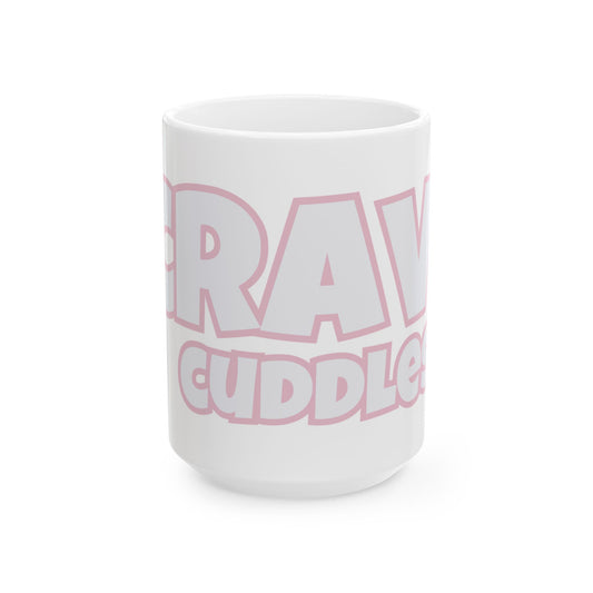 CRAVE CUDDLES The Natalie Coffee Mug White/Pink (15oz)