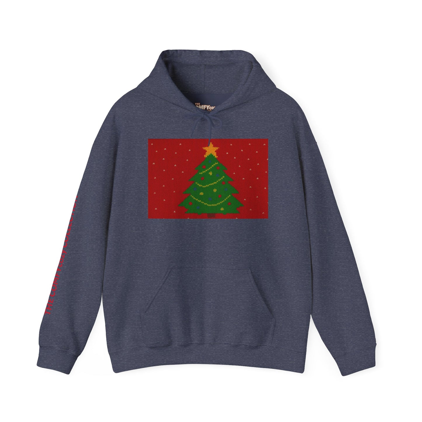 Ugly Christmas Sweater Look in a  COMFYcozy Heavy Blend™ Hooded Sweatshirt