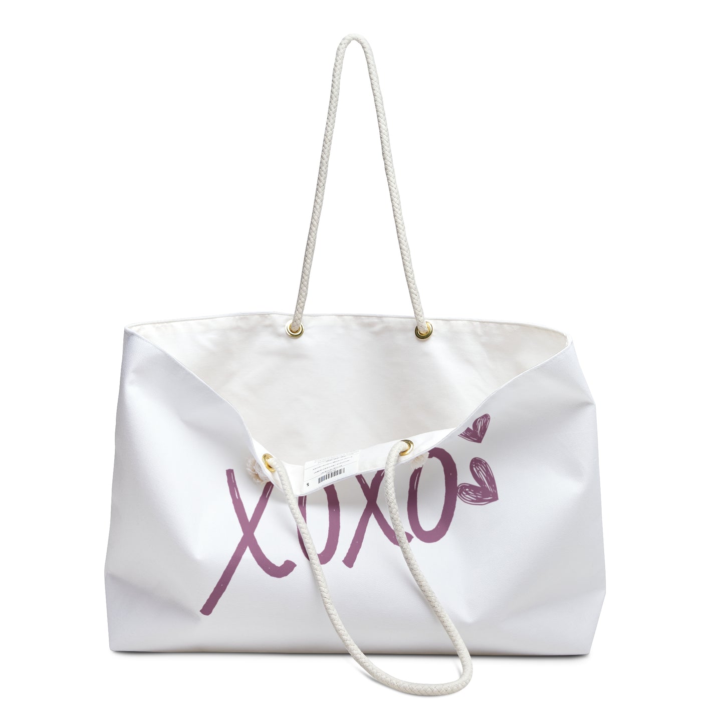 XOXO COMFYcozy Weekend Bag in White - The COMFYcozy Collection, Stylish Travel Tote, Beach Essentials, Summer Getaway, Gift for Her