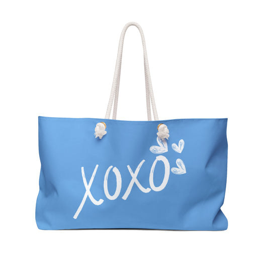 XOXO COMFYcozy Weekend Bag in Blue - The COMFYcozy Collection, Stylish Travel Tote, Beach Essentials, Summer Getaway, Gift for Her