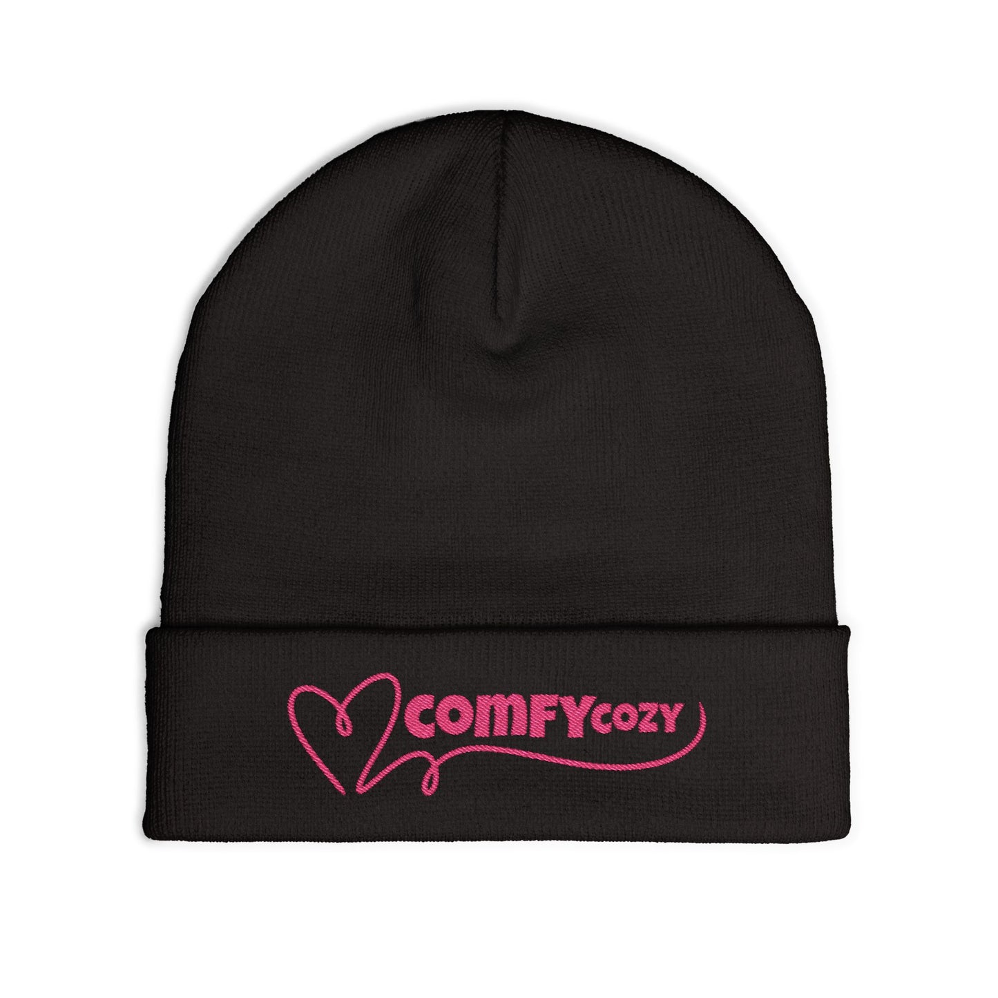 COMFYcozy Pink Knit Beanie with Embroidery, Warm Winter Hat for Men and Women, Perfect for Gift Giving, Casual Style for Cold Weather, [...]