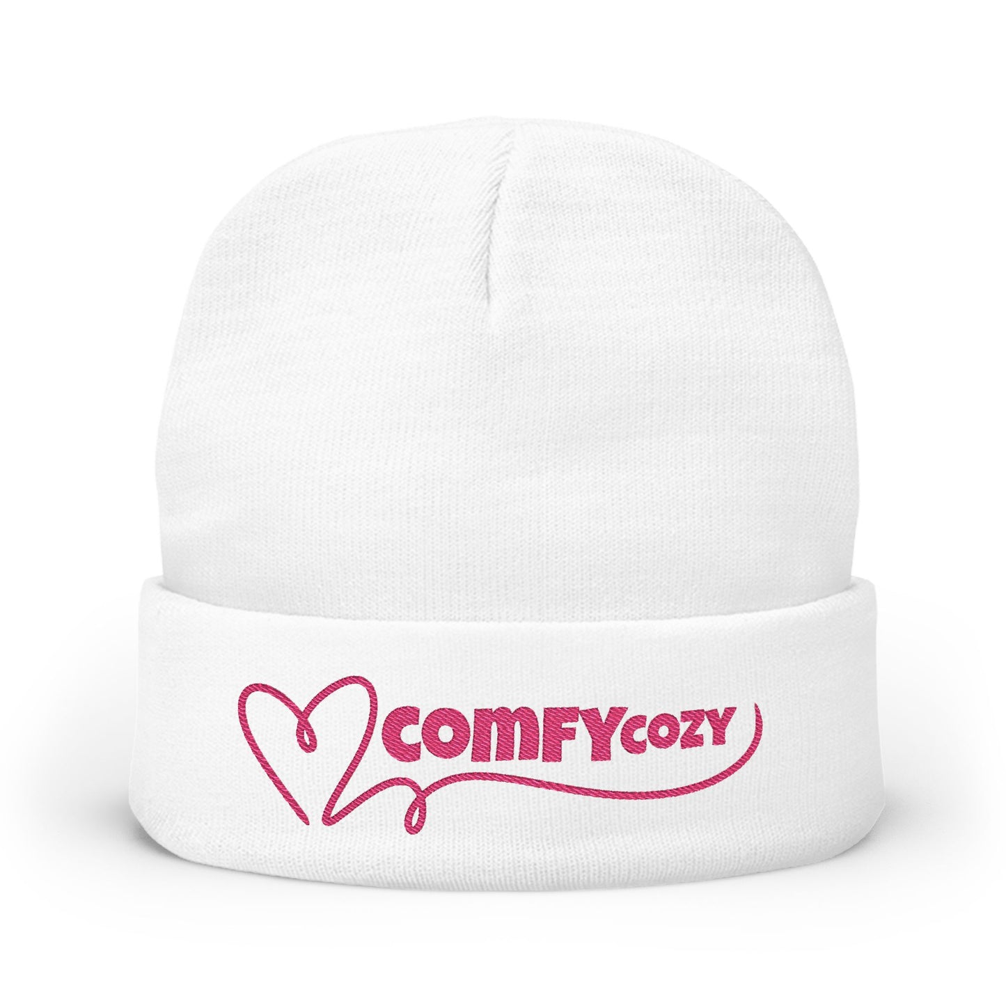 COMFYcozy Pink Knit Beanie with Embroidery, Warm Winter Hat for Men and Women, Perfect for Gift Giving, Casual Style for Cold Weather, [...]