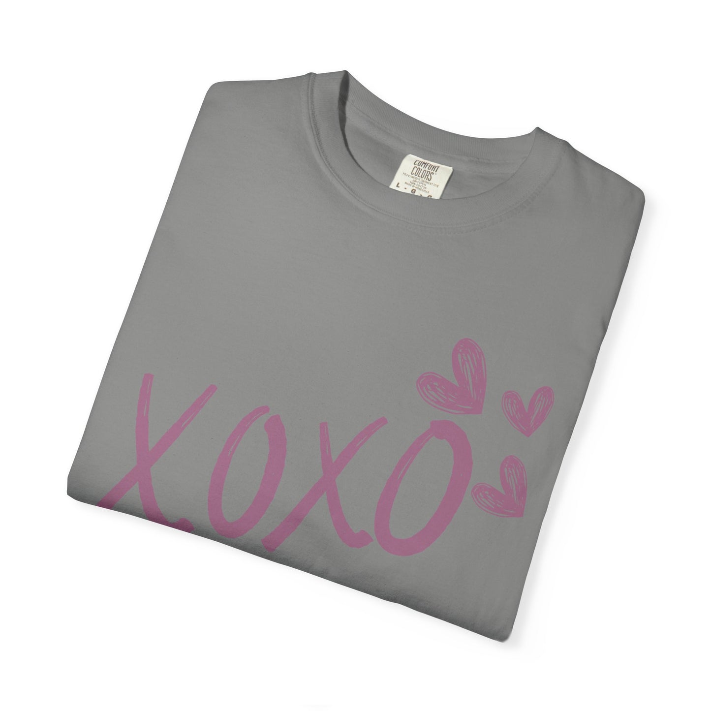 XOXO COMFYcozy Garment-Dyed T-Shirt | Unisex Love Tee for Casual Wear, Valentine's Day Gift, Cute Outfit, Cozy Style, Everyday Comfort
