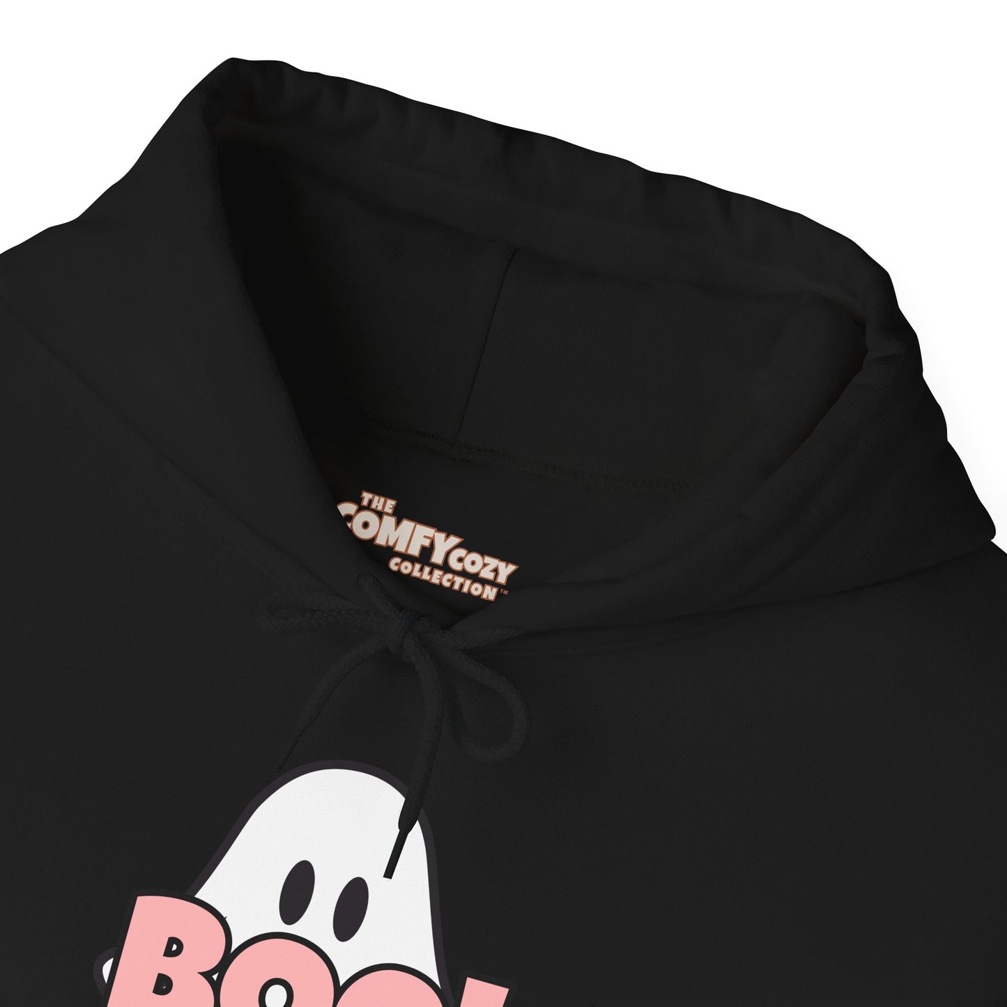 BOO! in Pink COMFYcozy Heavy Blend™ Hooded Sweatshirt