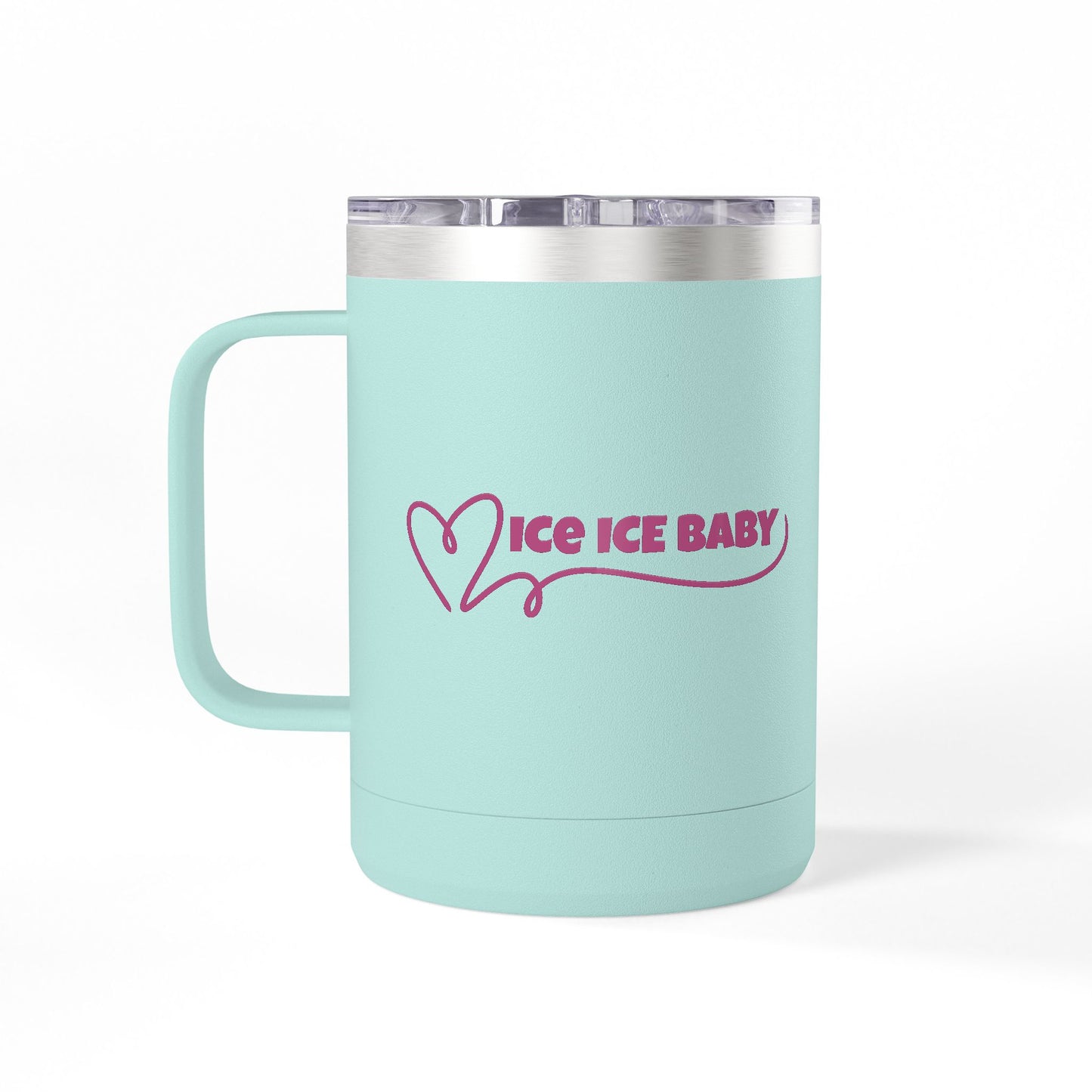 Ice Ice Baby Coffee Mug Tumbler, Fun Drinkware, Gift for Ice Cream Lovers, Unique Kitchen Décor, Home & Office Mug