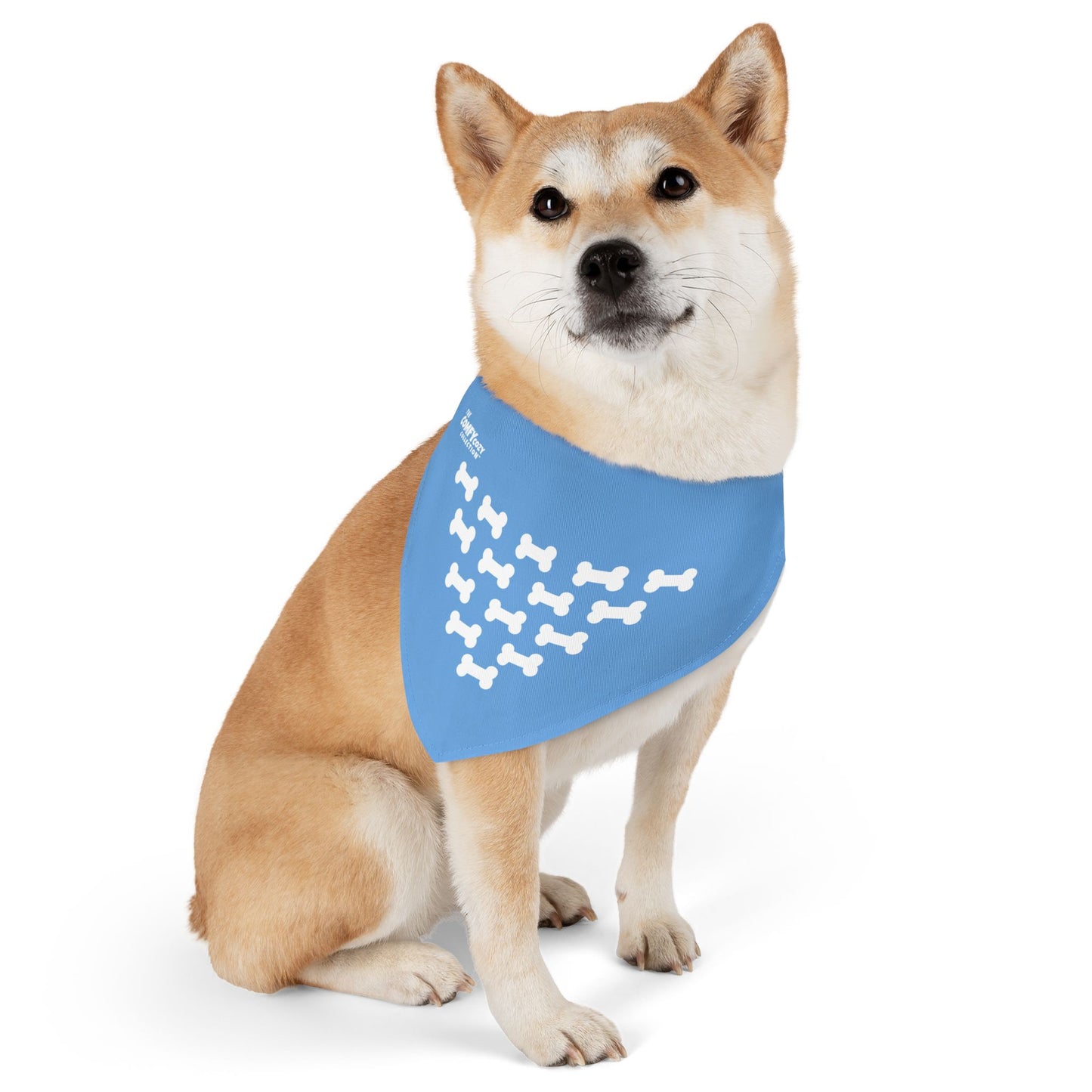 Dog Bandana COMFYcozy Collar in Blue, Cute Dog Accessory, Holiday Dog Gear, Perfect for Pet Lovers, Fun Gift for Dog Owners, Pet Fashion Bandana