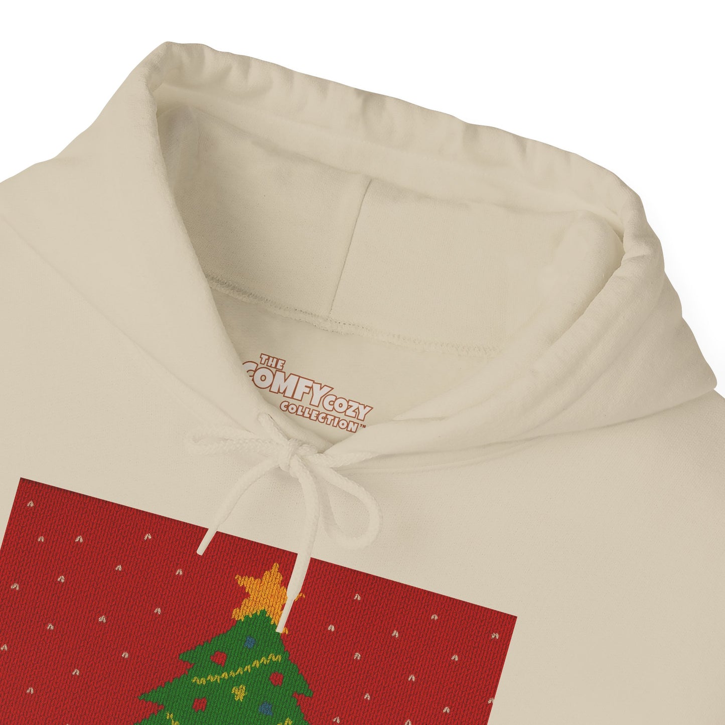 Ugly Christmas Sweater Look in a  COMFYcozy Heavy Blend™ Hooded Sweatshirt