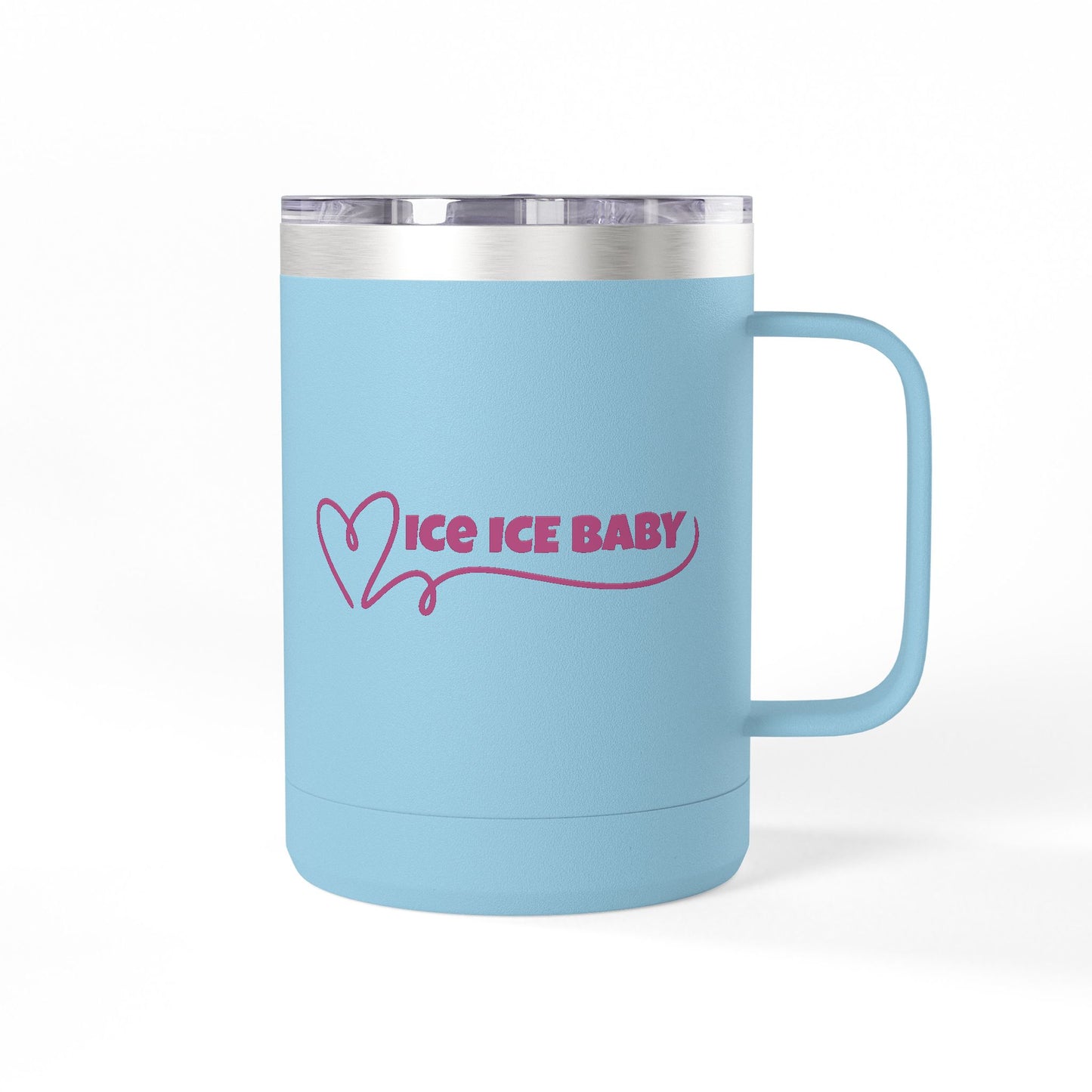 Ice Ice Baby Coffee Mug Tumbler, Fun Drinkware, Gift for Ice Cream Lovers, Unique Kitchen Décor, Home & Office Mug