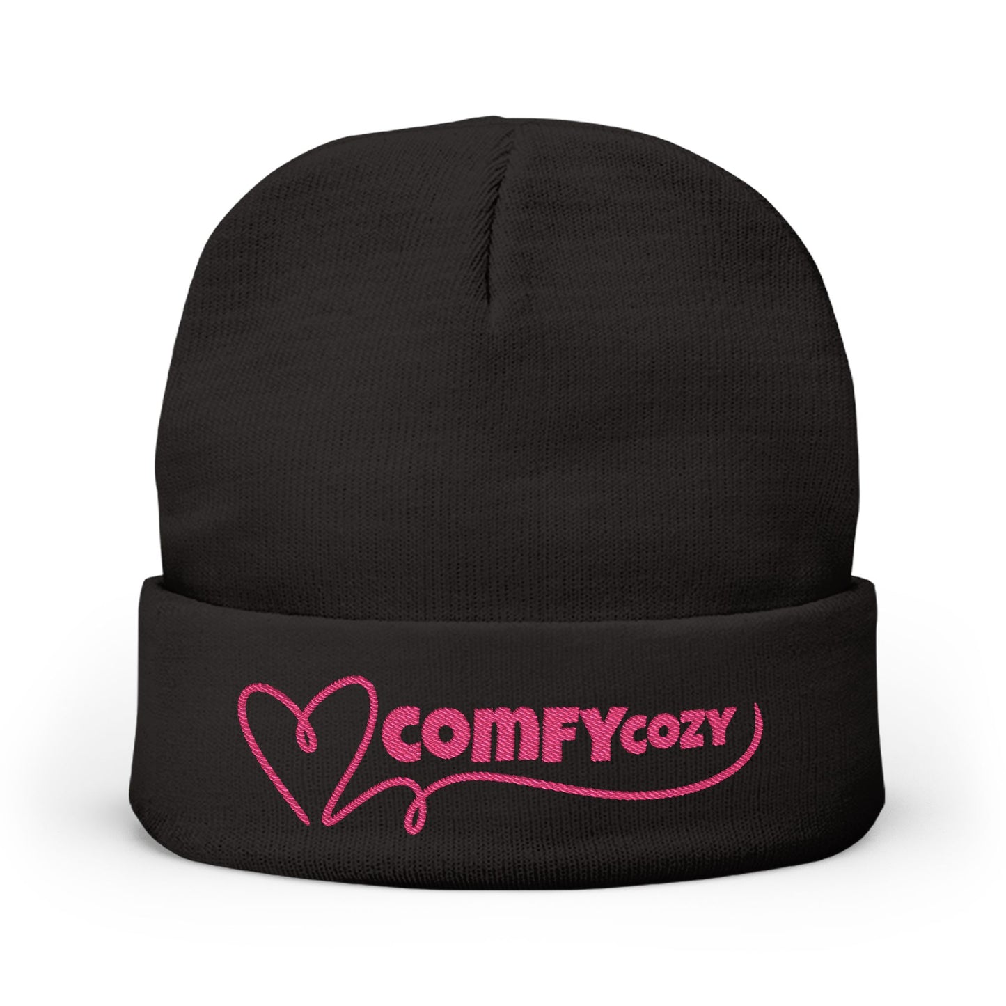 COMFYcozy Pink Knit Beanie with Embroidery, Warm Winter Hat for Men and Women, Perfect for Gift Giving, Casual Style for Cold Weather, [...]