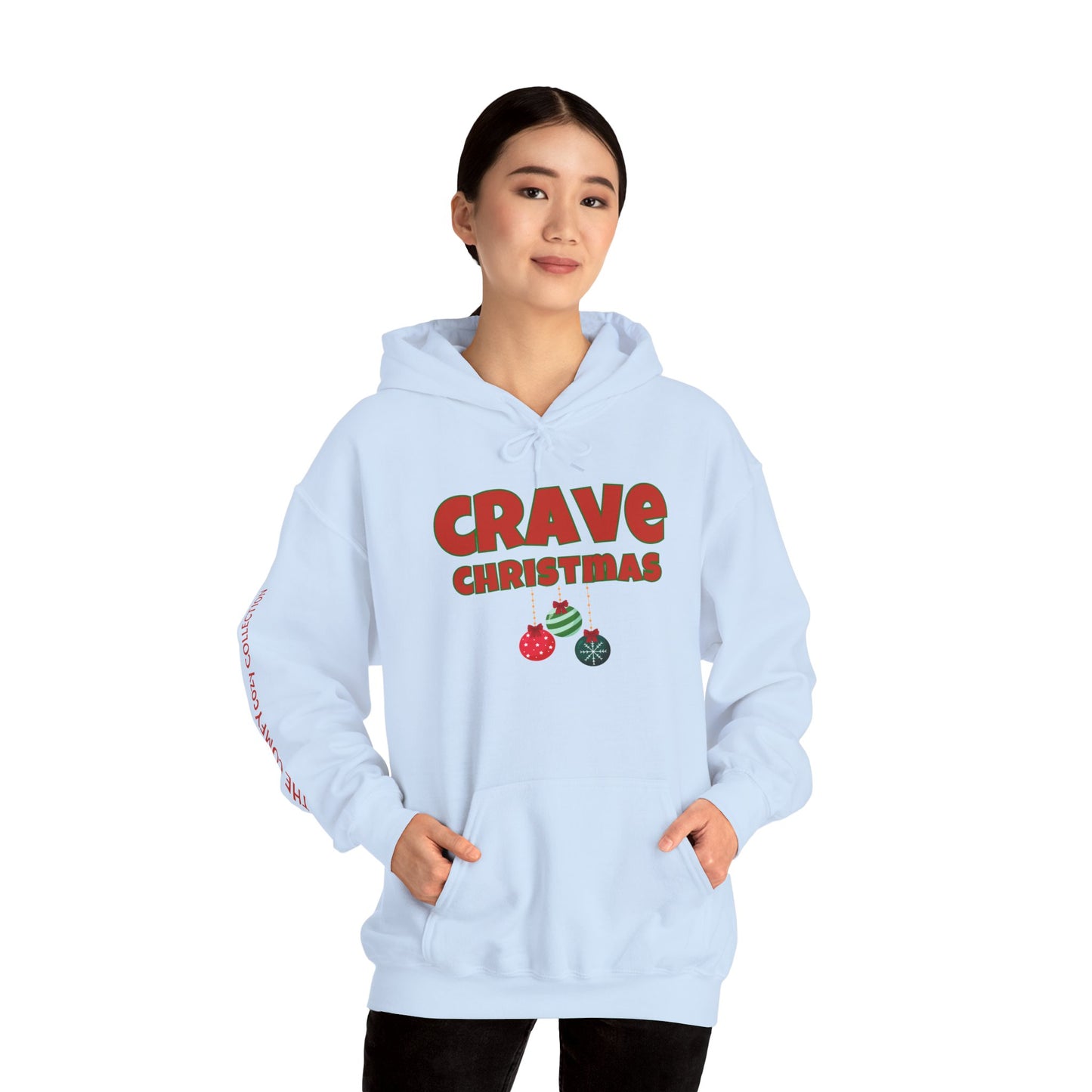 CRAVE CHRISTMAS BALLS COMFYcozy Heavy Blend™ Hooded Sweatshirt
