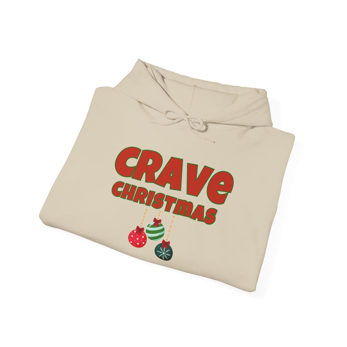 CRAVE CHRISTMAS BALLS COMFYcozy Heavy Blend™ Hooded Sweatshirt