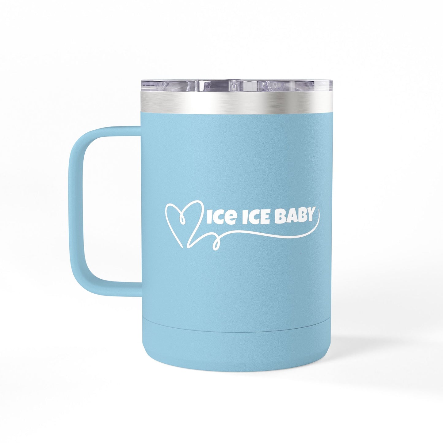 Ice Ice Baby Coffee Mug Tumbler, Fun Drinkware, Gift for Ice Cream Lovers, Unique Kitchen Décor, Home & Office Mug