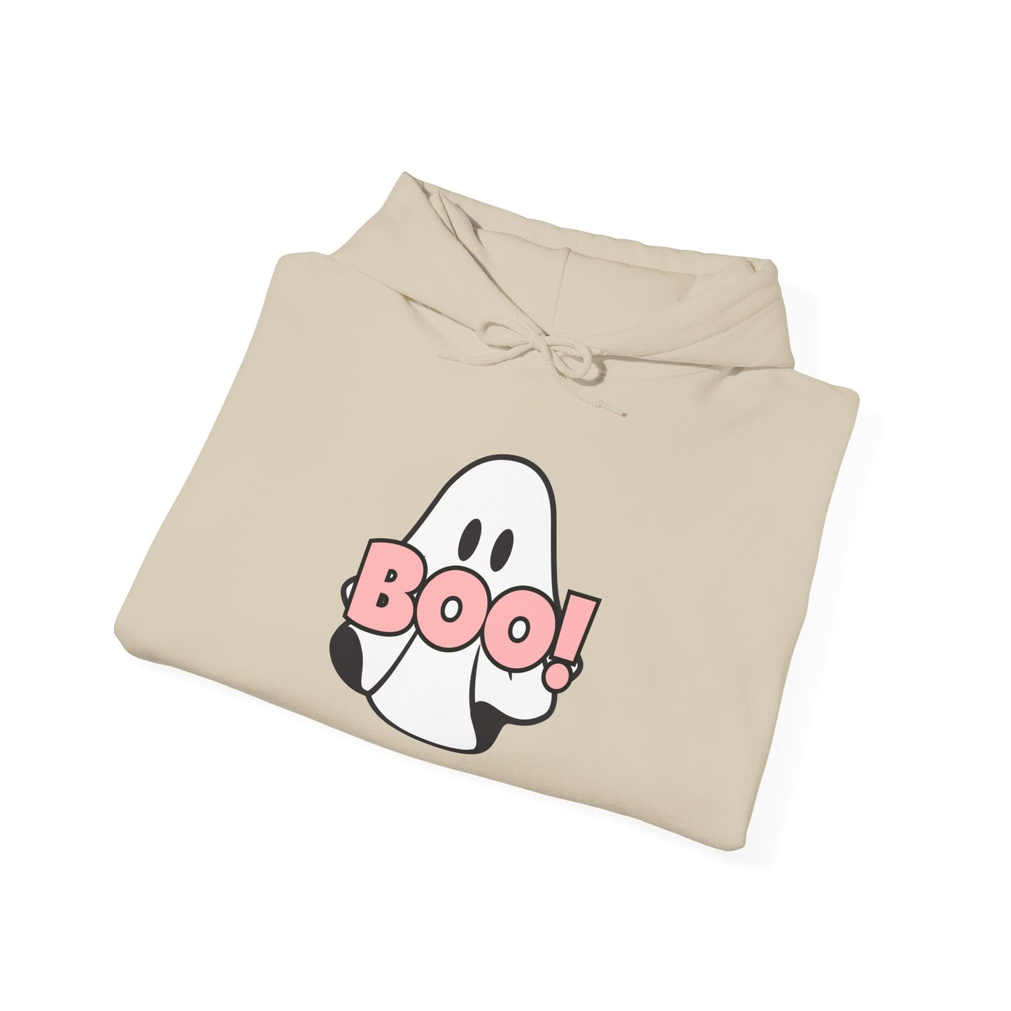 BOO! in Pink COMFYcozy Heavy Blend™ Hooded Sweatshirt