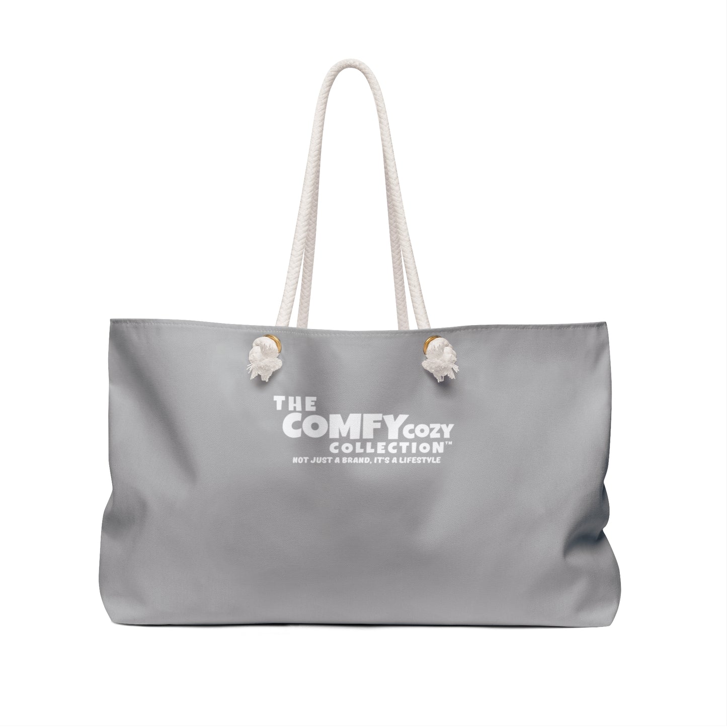 XOXO COMFYcozy Weekend Bag in Silver - The COMFYcozy Collection, Stylish Travel Tote, Beach Essentials, Summer Getaway, Gift for Her