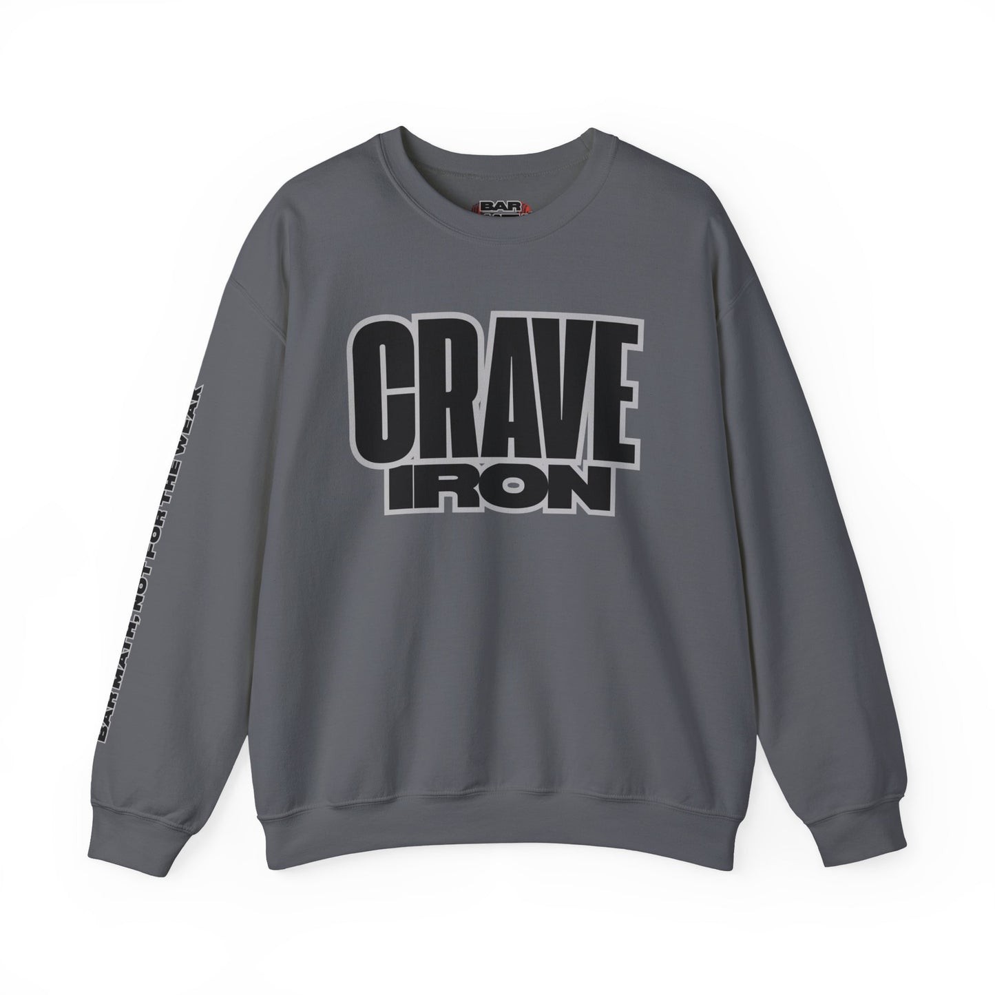 CRAVE IRON, BAR MATH Crewneck Sweatshirt