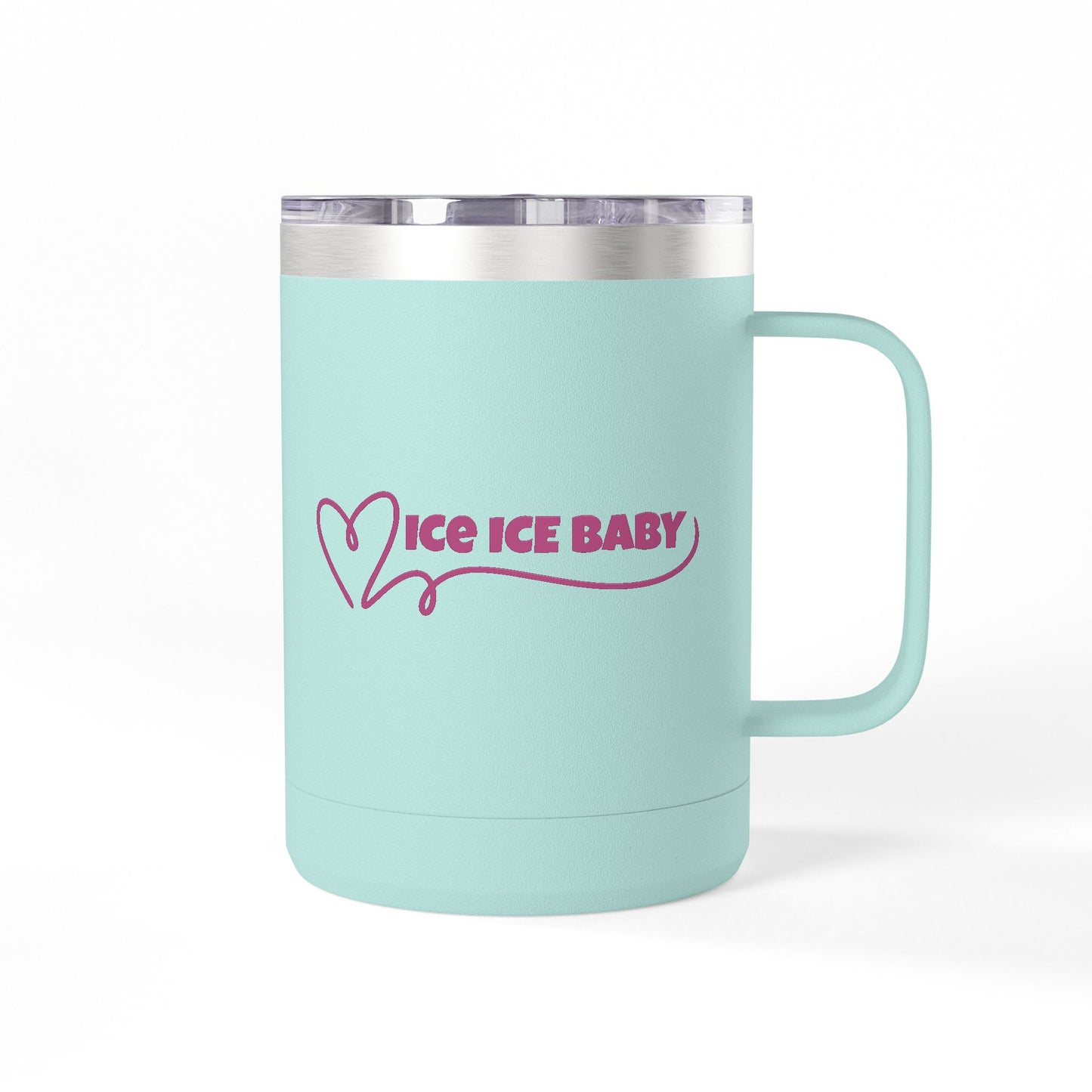 Ice Ice Baby Coffee Mug Tumbler, Fun Drinkware, Gift for Ice Cream Lovers, Unique Kitchen Décor, Home & Office Mug