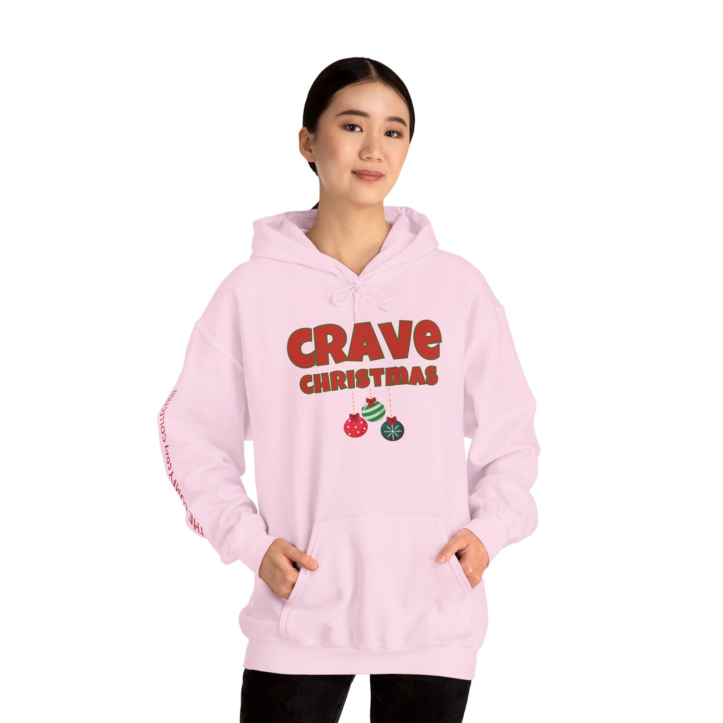 CRAVE CHRISTMAS BALLS COMFYcozy Heavy Blend™ Hooded Sweatshirt