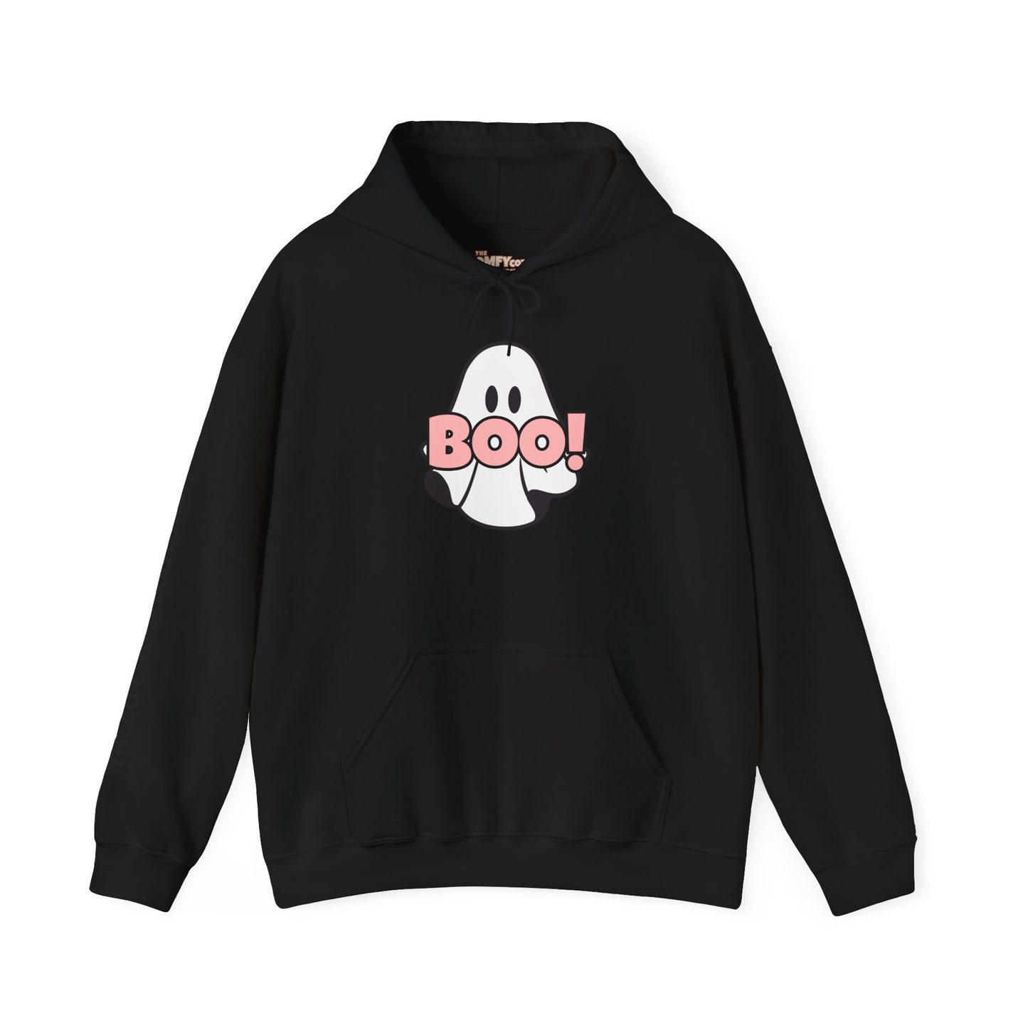 BOO! in Pink COMFYcozy Heavy Blend™ Hooded Sweatshirt