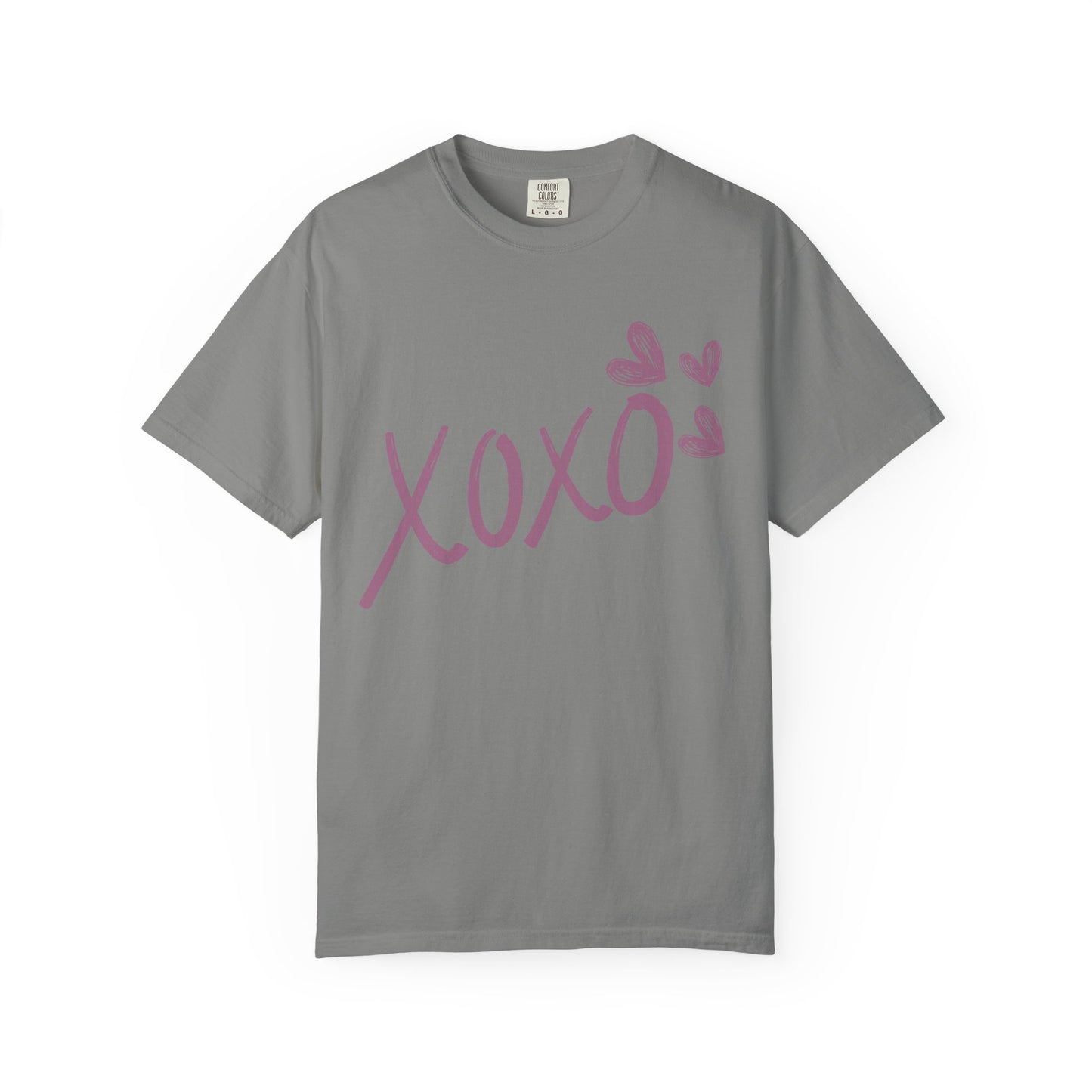 XOXO COMFYcozy Garment-Dyed T-Shirt | Unisex Love Tee for Casual Wear, Valentine's Day Gift, Cute Outfit, Cozy Style, Everyday Comfort
