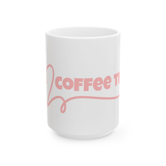 Coffee Time Swirl Heart Coffee Mug  (15oz)
