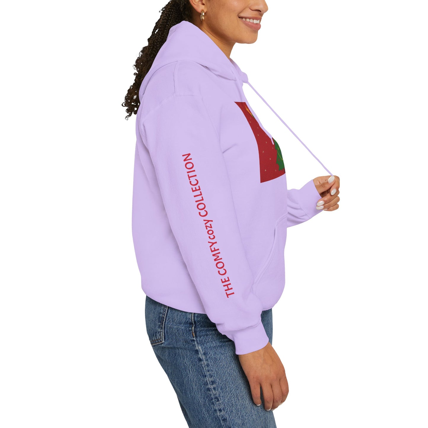 Ugly Christmas Sweater Look in a  COMFYcozy Heavy Blend™ Hooded Sweatshirt