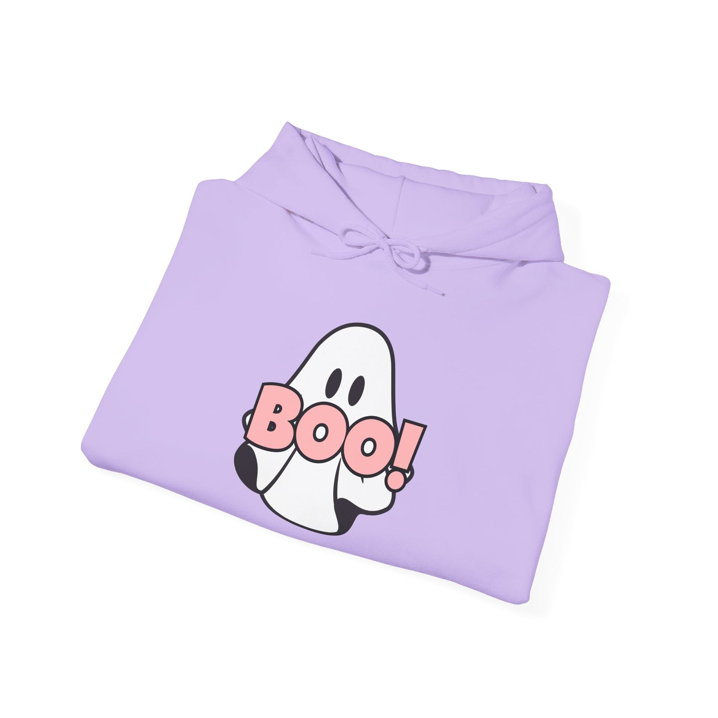 BOO! in Pink COMFYcozy Heavy Blend™ Hooded Sweatshirt