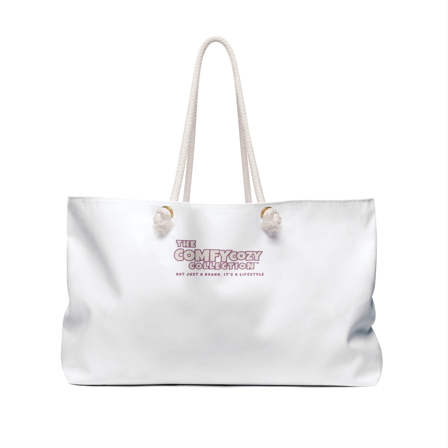 XOXO COMFYcozy Weekend Bag in White - The COMFYcozy Collection, Stylish Travel Tote, Beach Essentials, Summer Getaway, Gift for Her