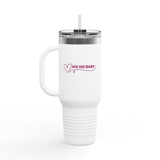 Ice Ice Baby Insulated Travel Mug, 40oz - Perfect for Hot/Cool Drinks, Travel, Gifts, Beach Days, Everyday Use