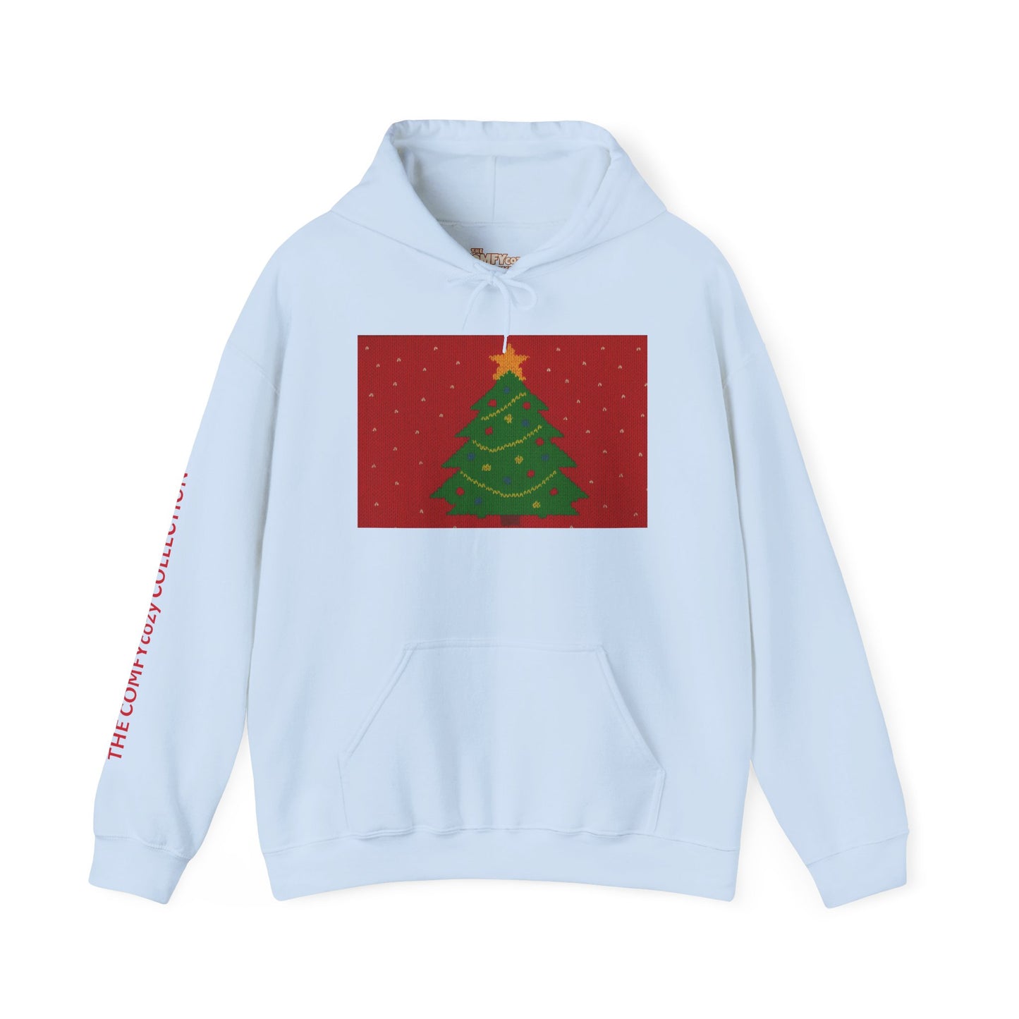 Ugly Christmas Sweater Look in a  COMFYcozy Heavy Blend™ Hooded Sweatshirt